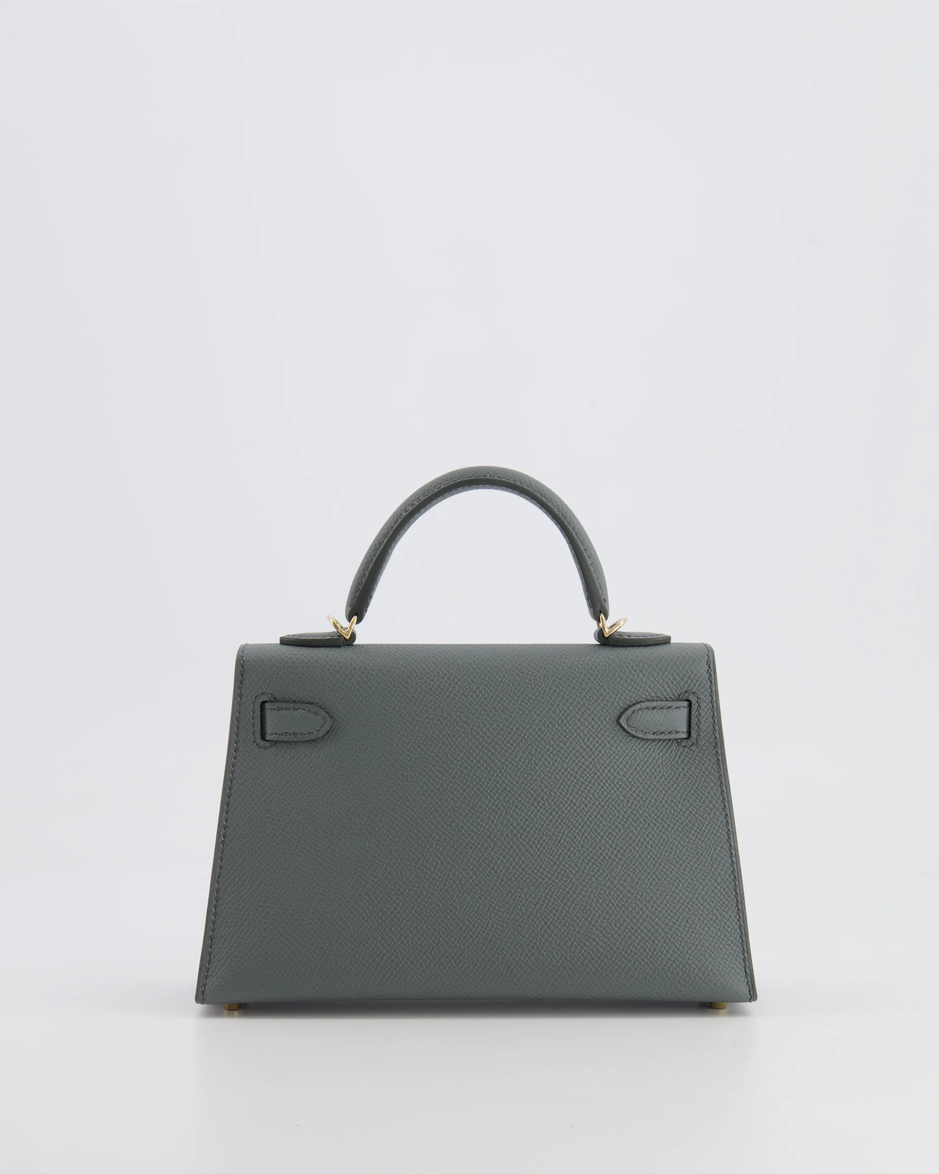 *RARE* Hermès Mini Kelly II 20 Bag in Vert Amande Epsom Leather with Permabrass Hardware - Image 10