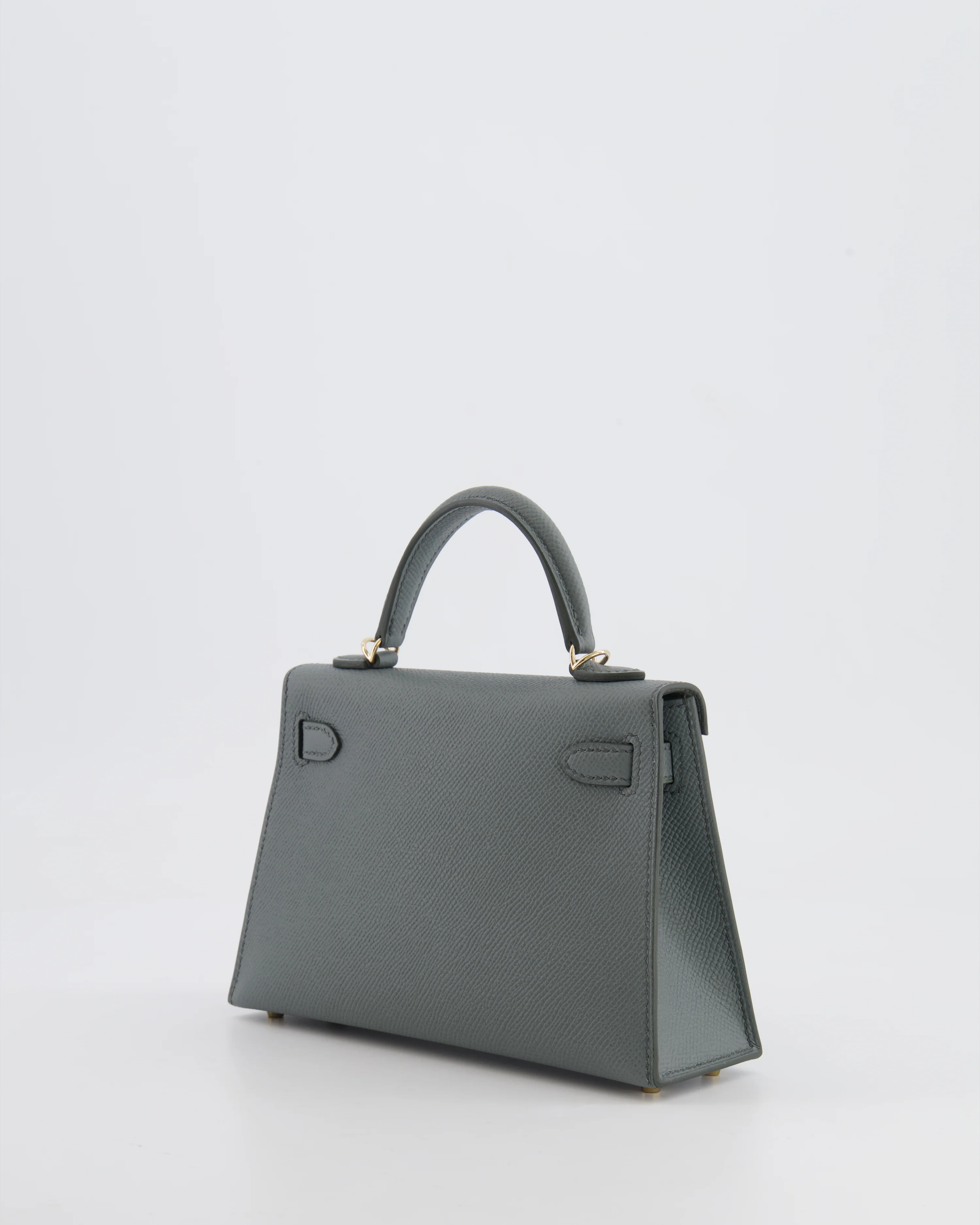 *RARE* Hermès Mini Kelly II 20 Bag in Vert Amande Epsom Leather with Permabrass Hardware - Image 8