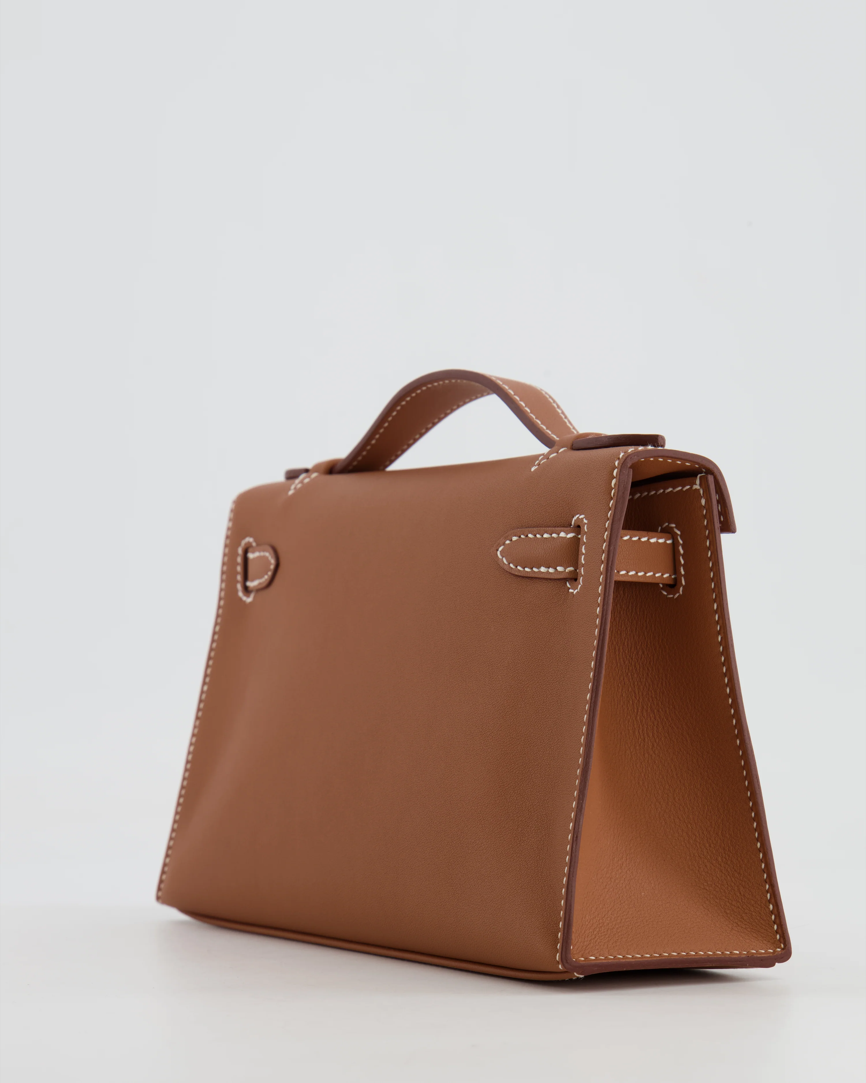 *RARE* Hermès Mini Kelly Pochette Bag in Gold Swift Leather with Gold Hardware - Image 13
