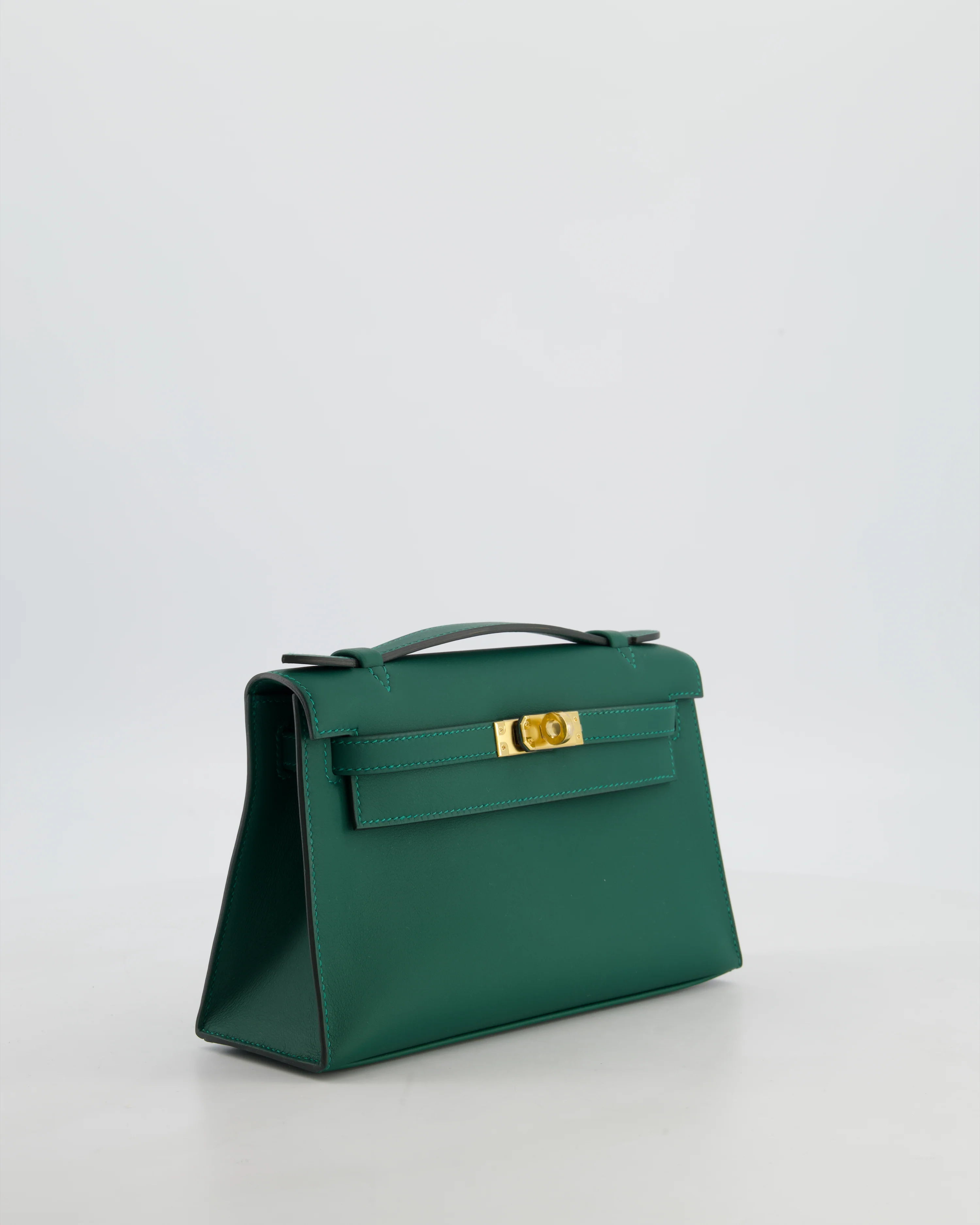 *RARE* Hermès Mini Kelly Pochette Bag in Vert Moyen Swift Leather with Gold Hardware - Image 3