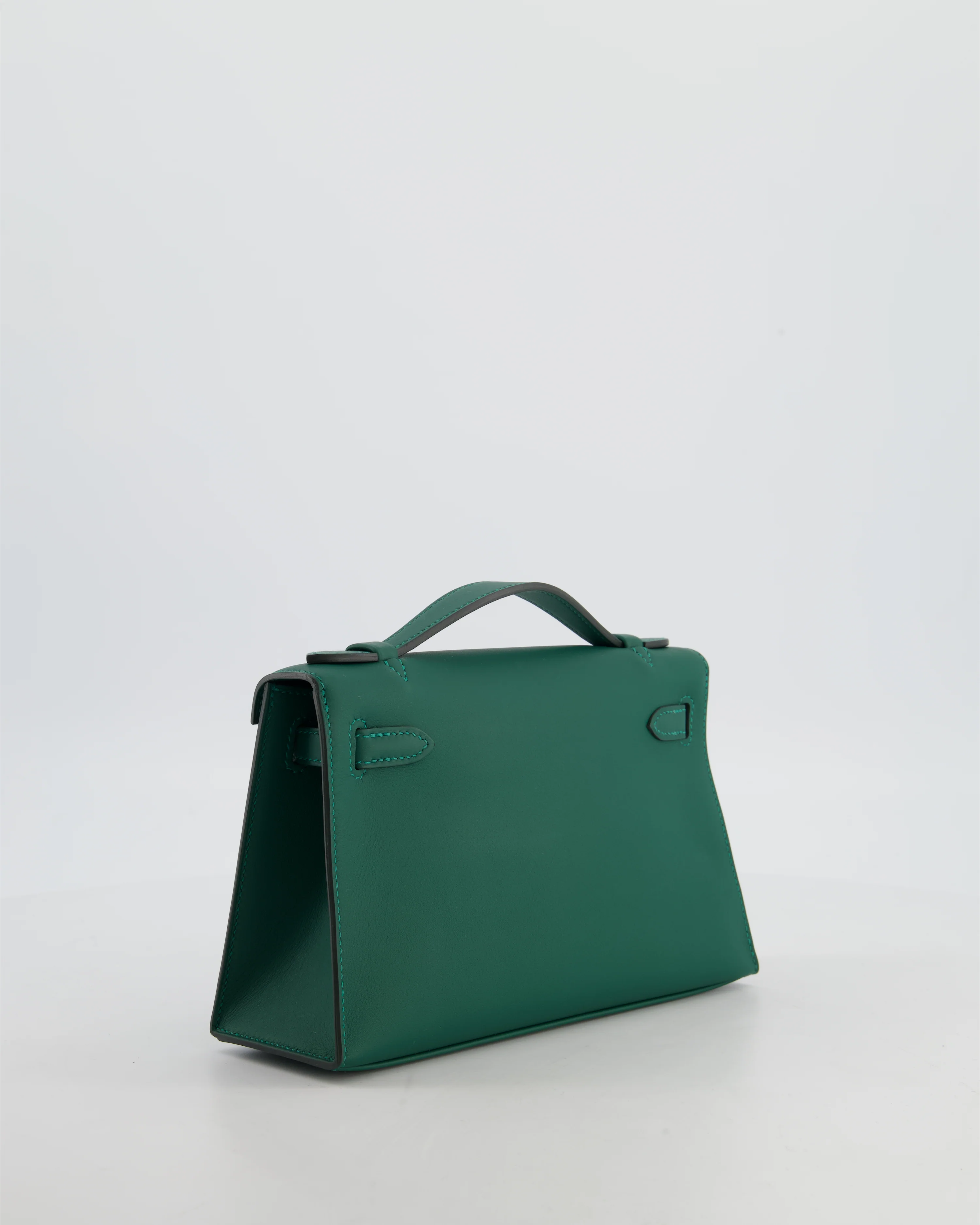 *RARE* Hermès Mini Kelly Pochette Bag in Vert Moyen Swift Leather with Gold Hardware - Image 7