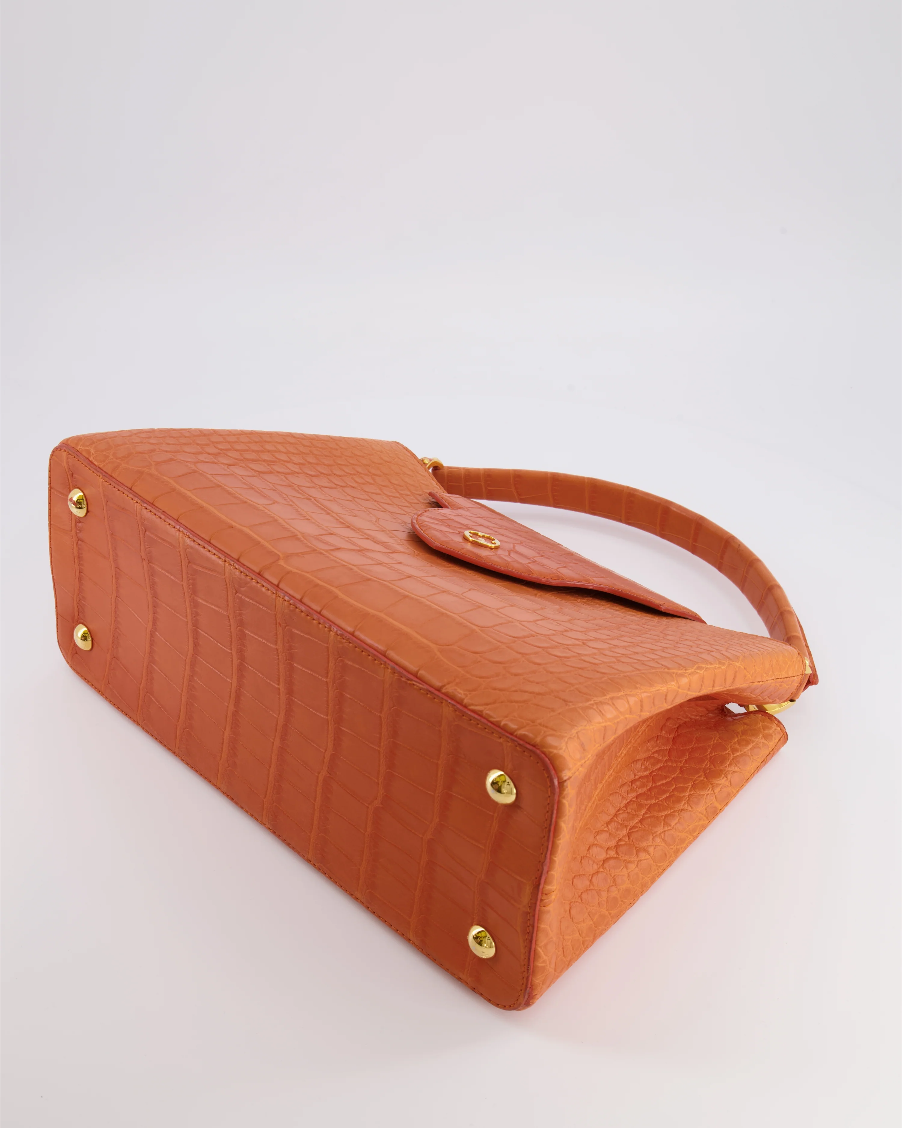 *RARE* Louis Vuitton Mandarine Orange Capucines Large Bag in Crocodile Niloticus Leather with Gold Hardware RRP £32,000 - Image 19