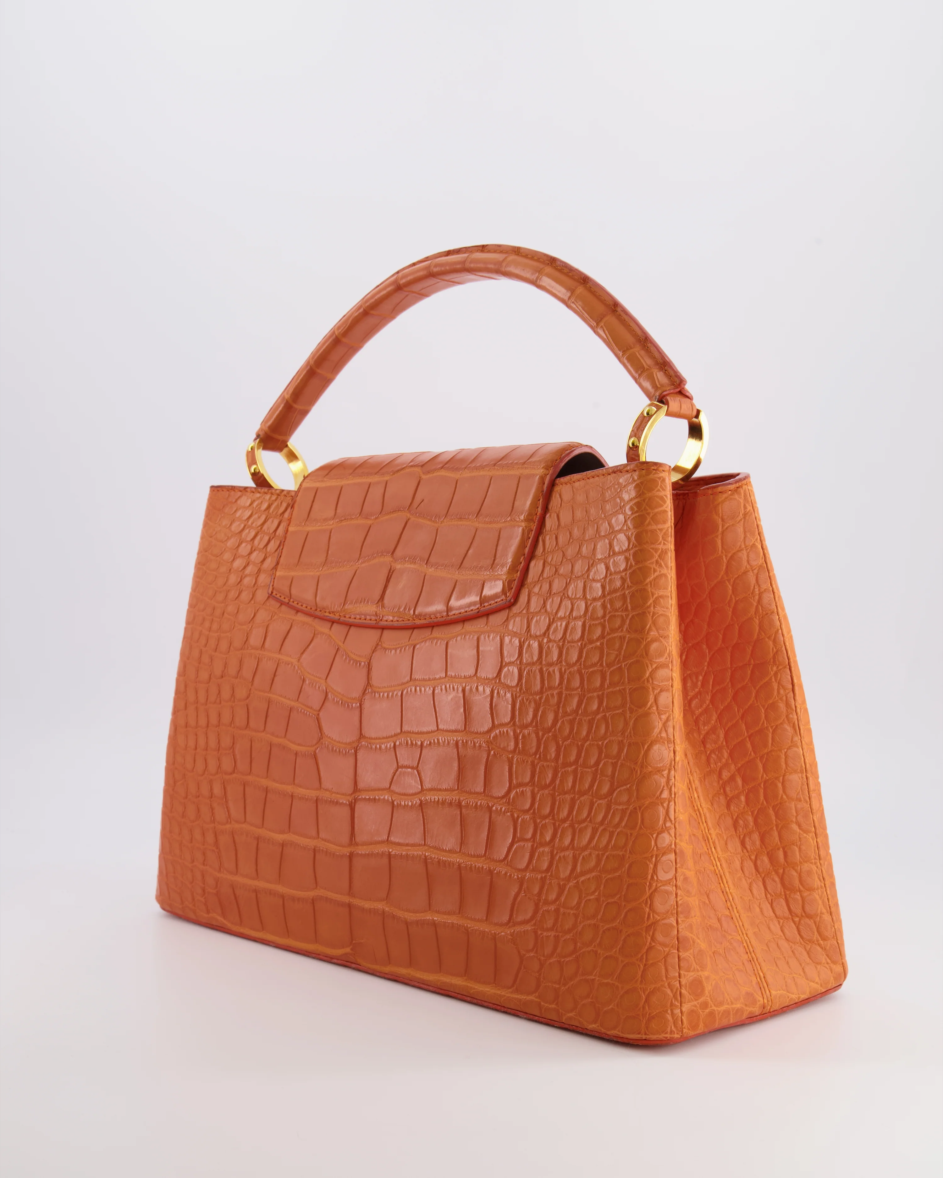 *RARE* Louis Vuitton Mandarine Orange Capucines Large Bag in Crocodile Niloticus Leather with Gold Hardware RRP £32,000 - Image 7