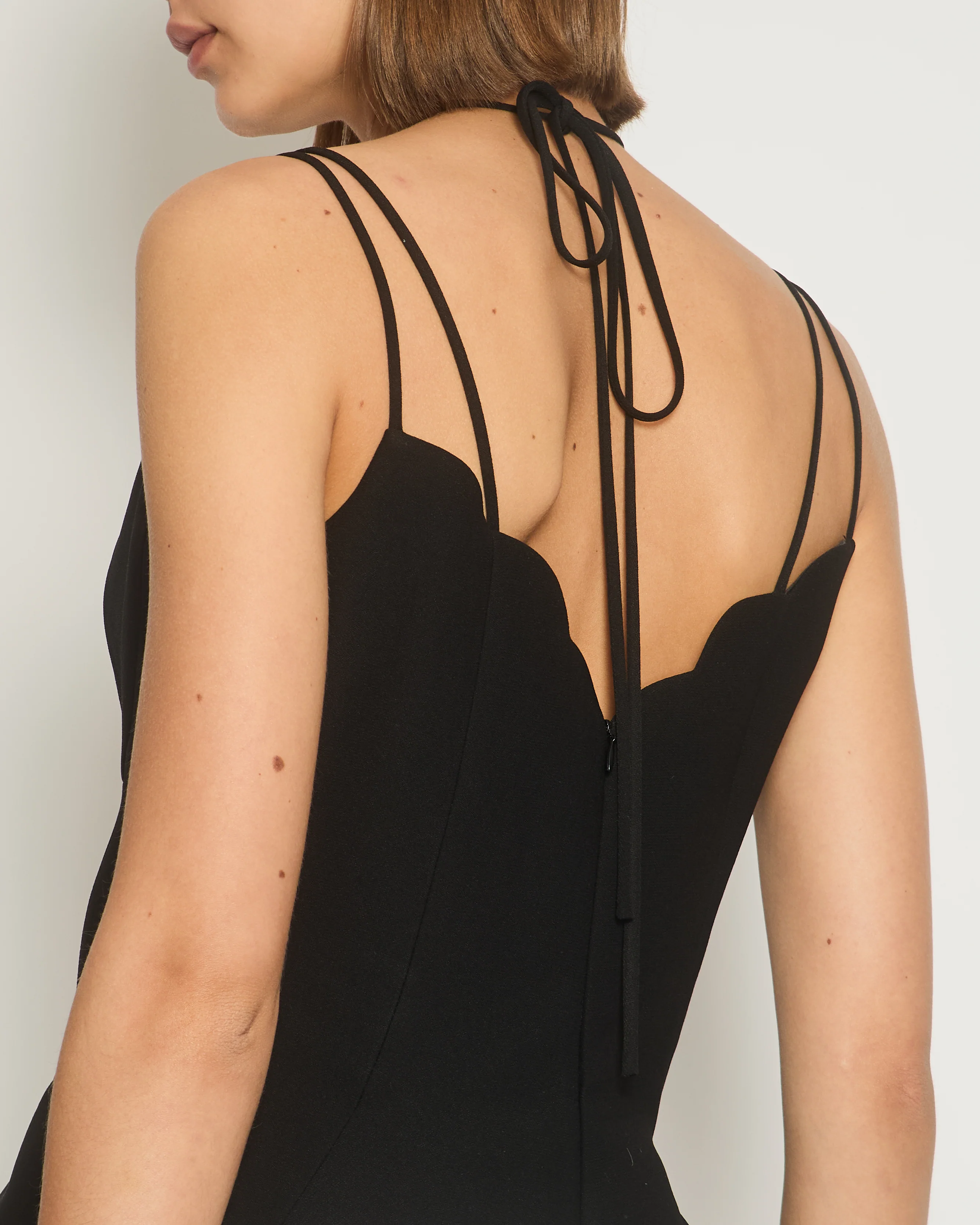 Rasario White, Black Scalloped Edge Evening Gown Size IT 42 (UK 10) - Image 6