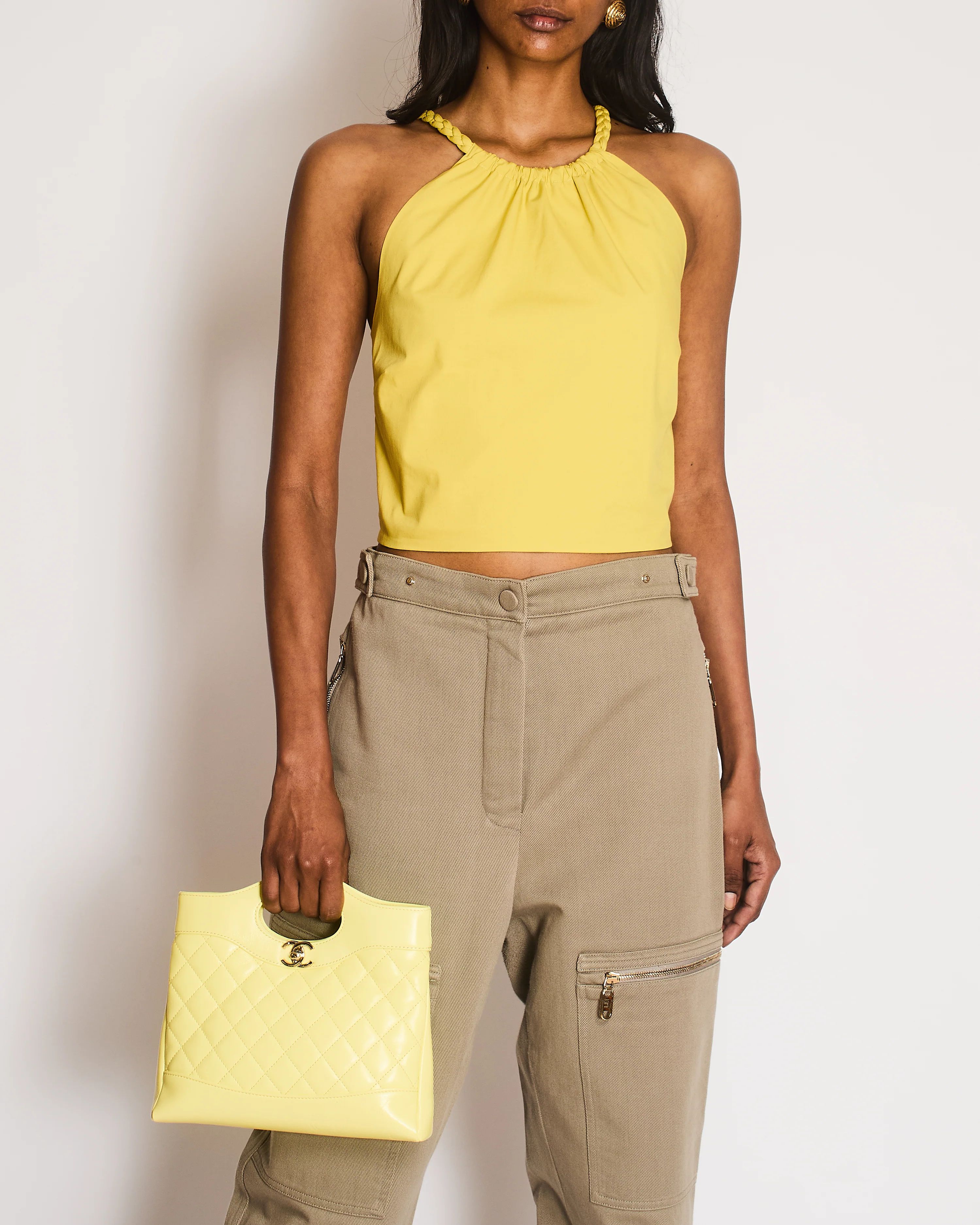 Red Valentino Yellow Braided Top Size IT 42 (UK 10)