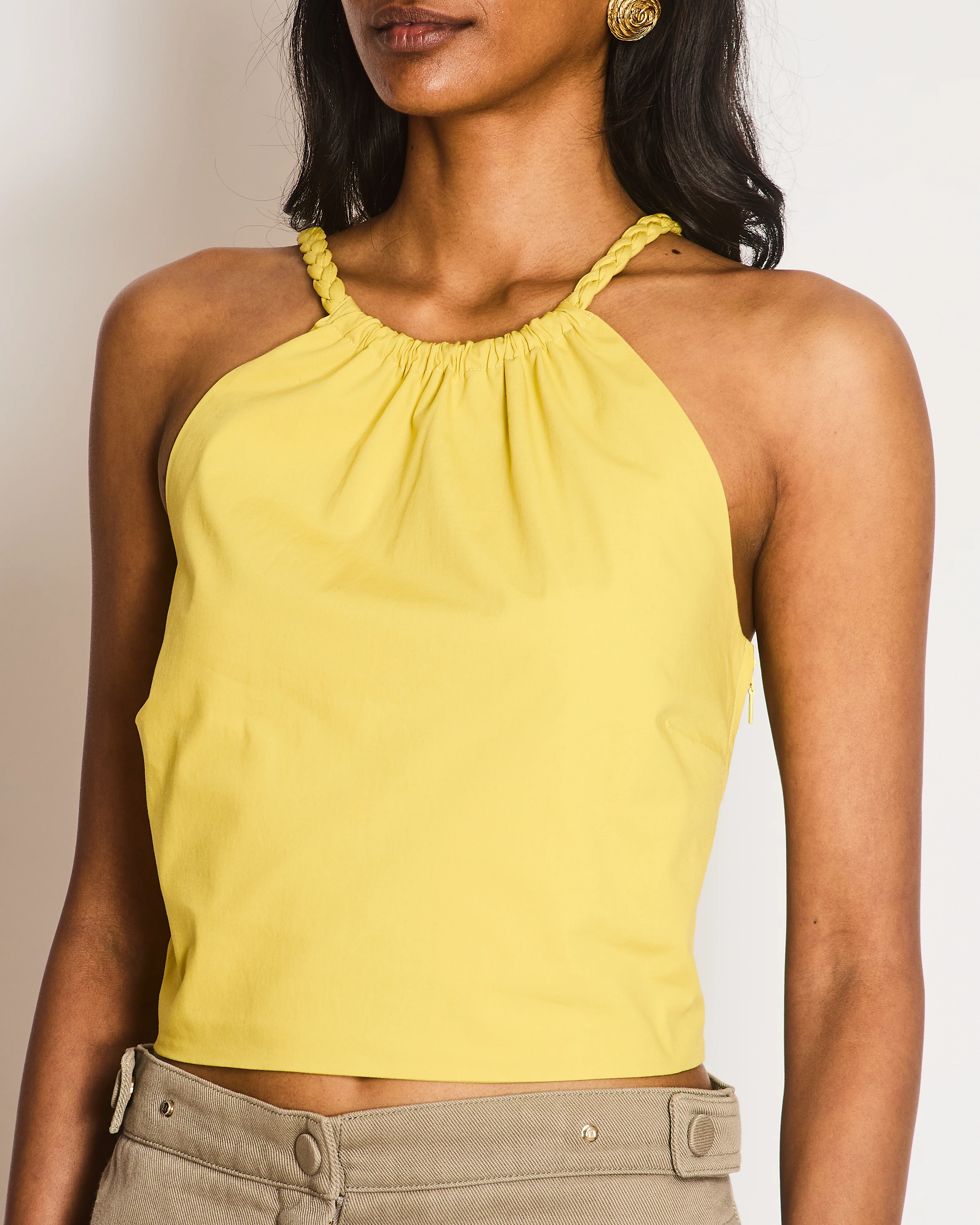 Red Valentino Yellow Braided Top Size IT 42 (UK 10) - Image 2