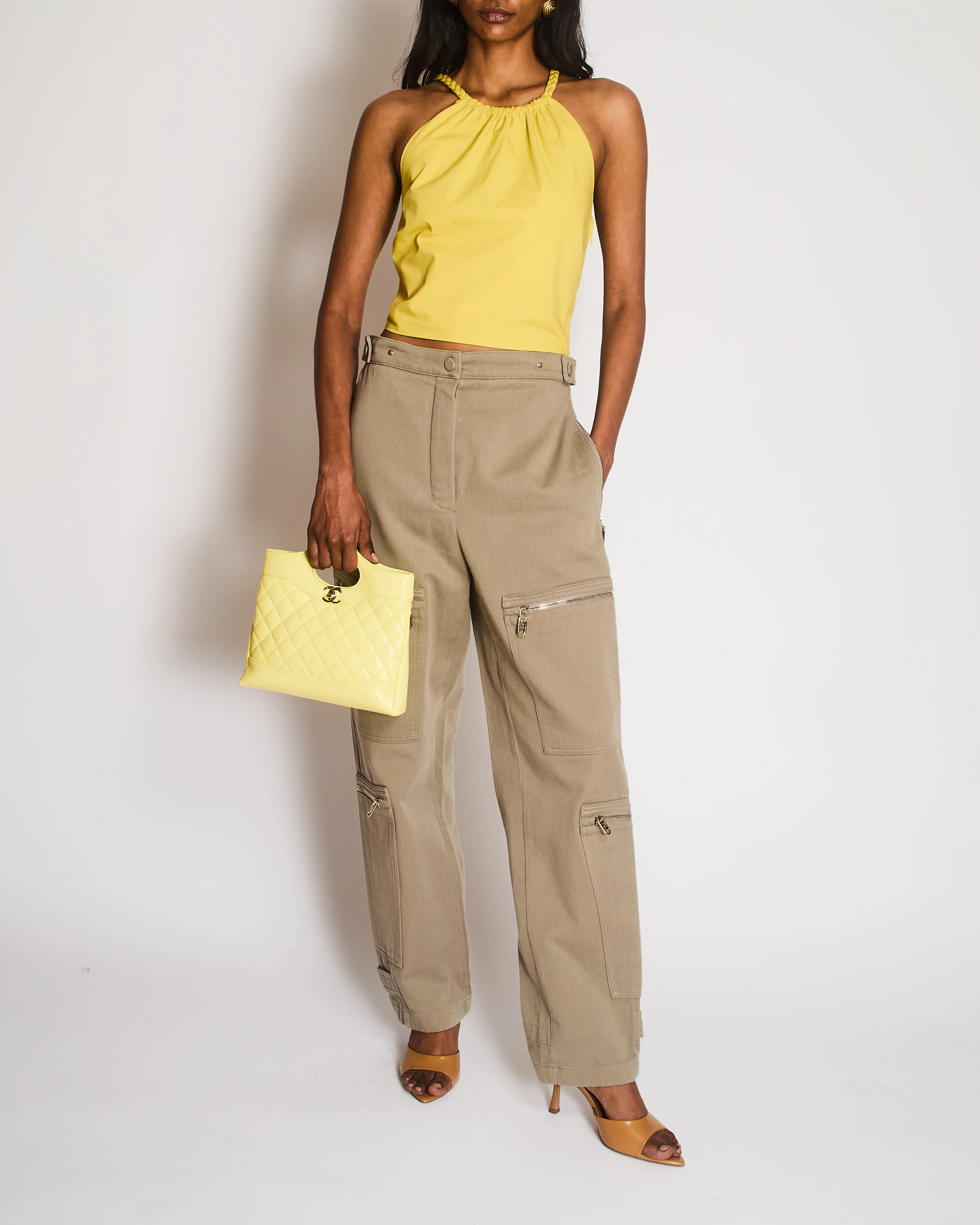 Red Valentino Yellow Braided Top Size IT 42 (UK 10) - Image 7