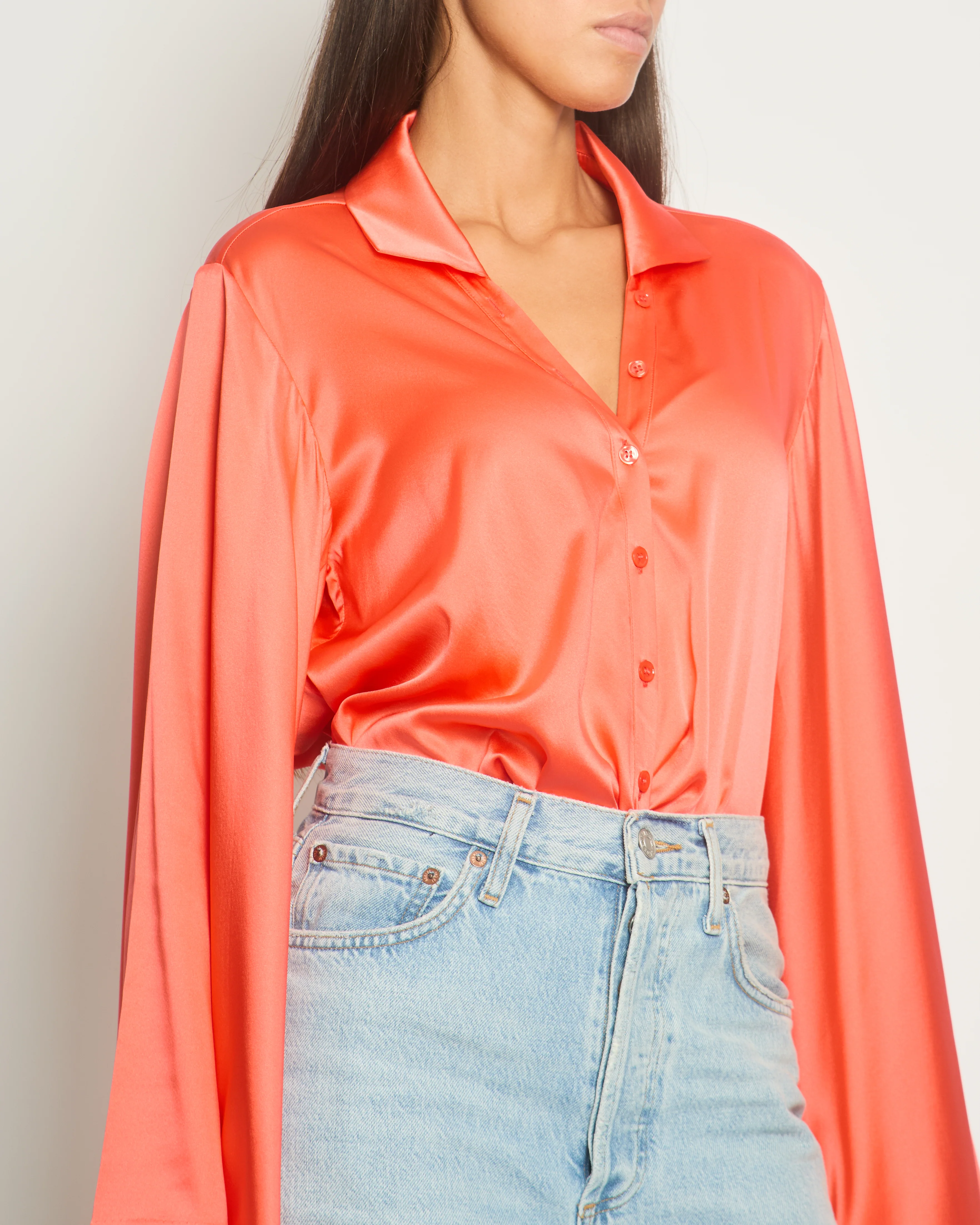 Retrofete Coral Long Sleeve Bodysuit with Button Detail Size XS (UK 6) - Image 2
