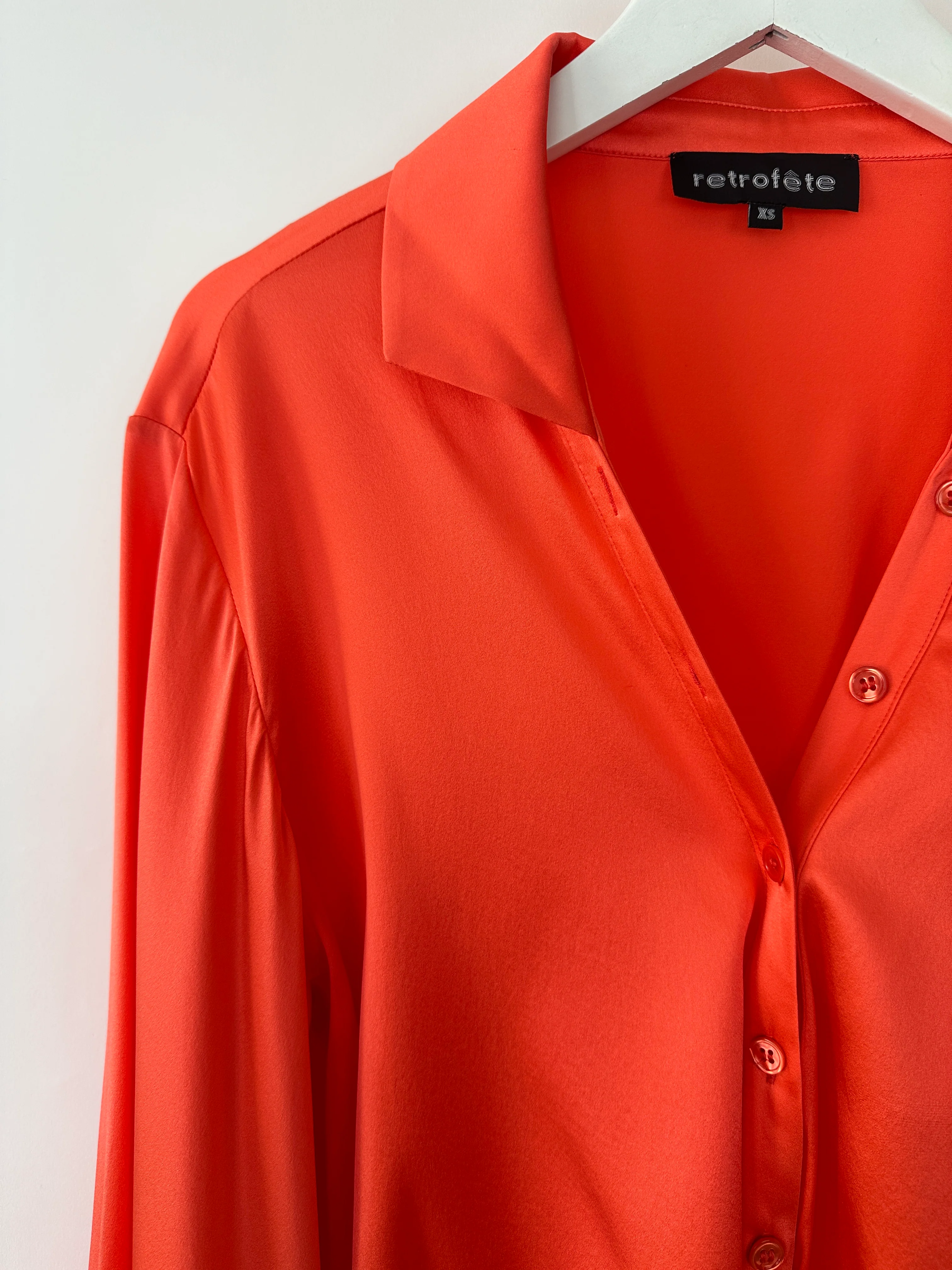 Retrofete Coral Long Sleeve Bodysuit with Button Detail Size XS (UK 6) - Image 7