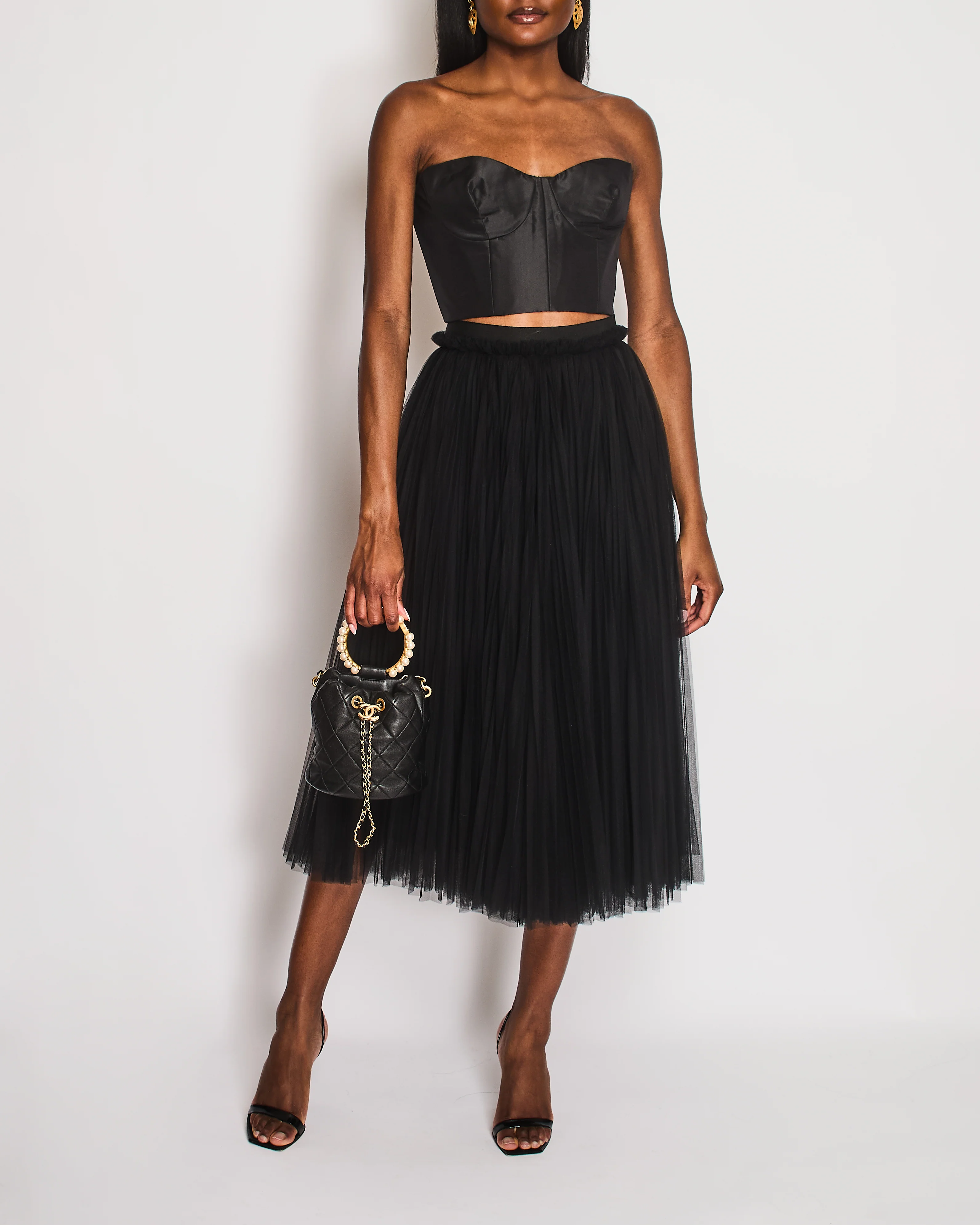 Roland Mouret Black Corseted Bustier Top Size FR 42 (UK 14)