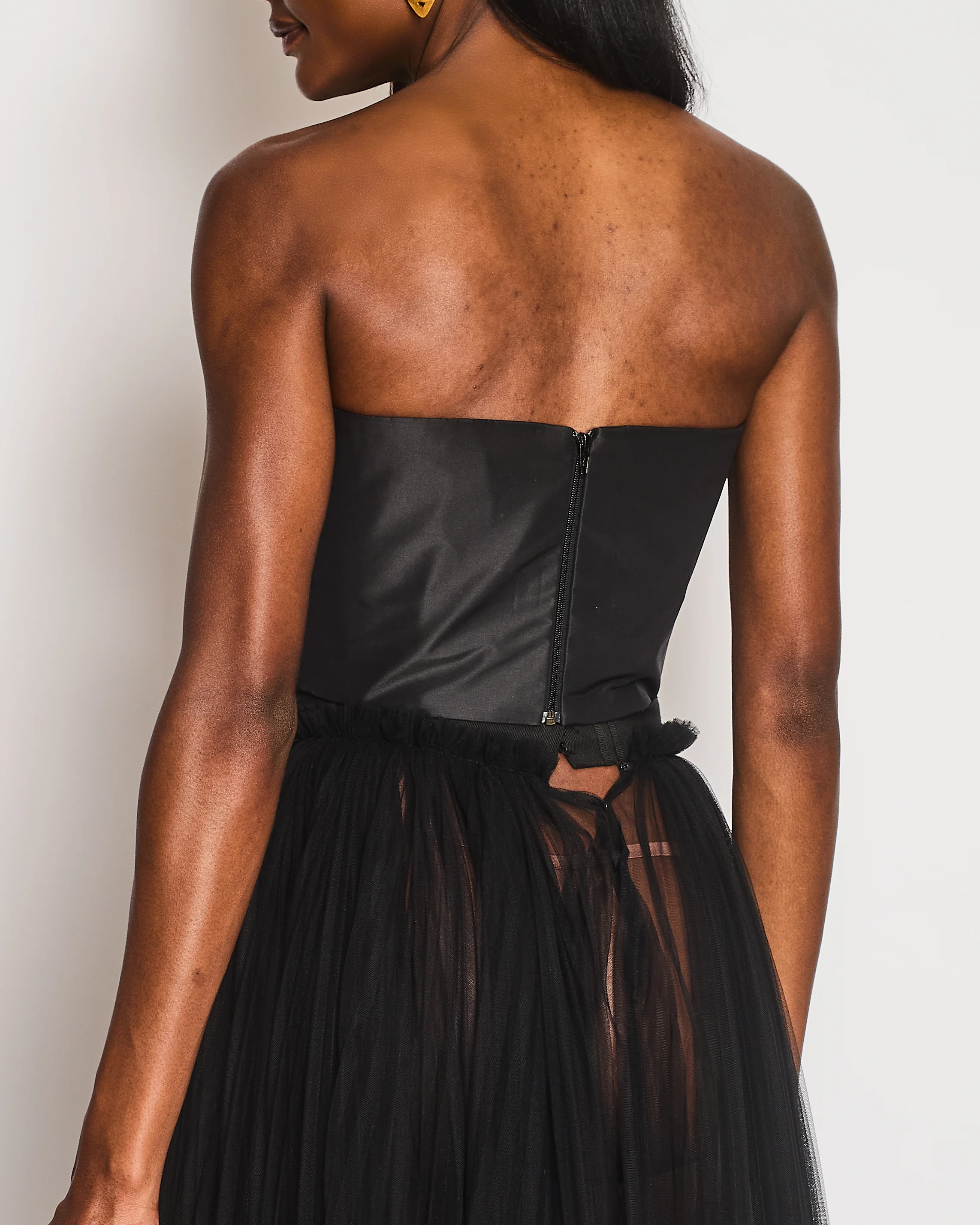 Roland Mouret Black Corseted Bustier Top Size FR 42 (UK 14) - Image 4