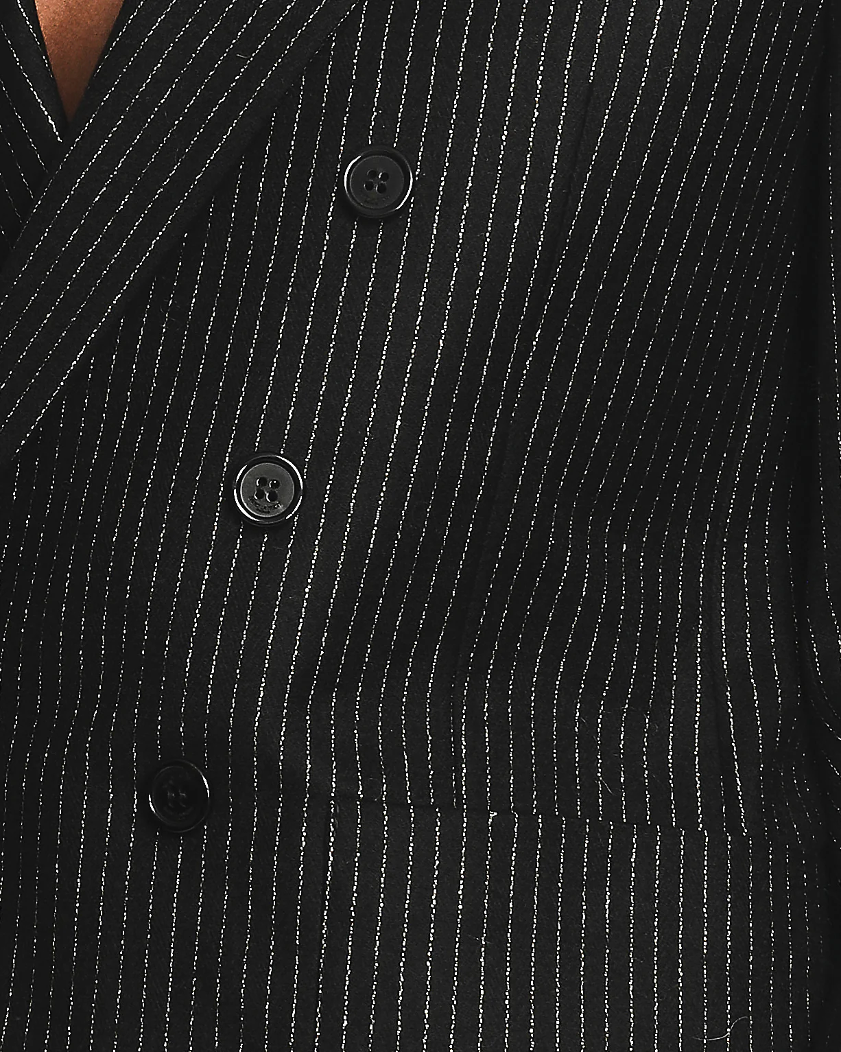 Saint Laurent Black and Gold Pinstripe Double Breasted Blazer FR 38 (UK 8) - Image 5