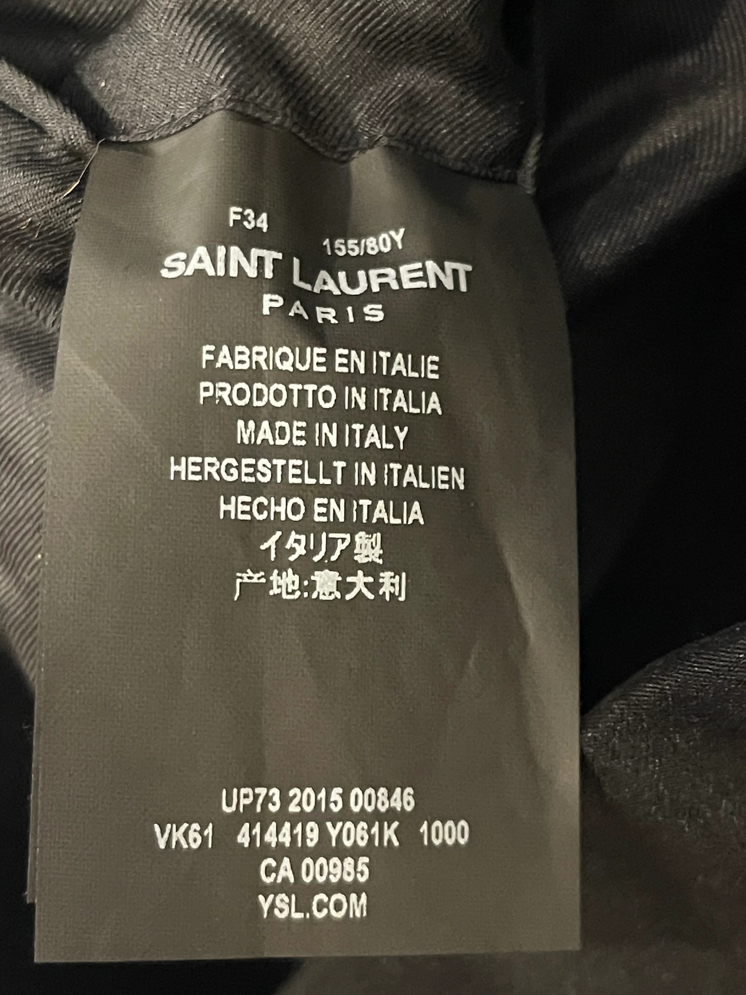 Saint Laurent Black Blazer with Stars and Stitching Detail Size FR 34 (UK 6) - Image 13