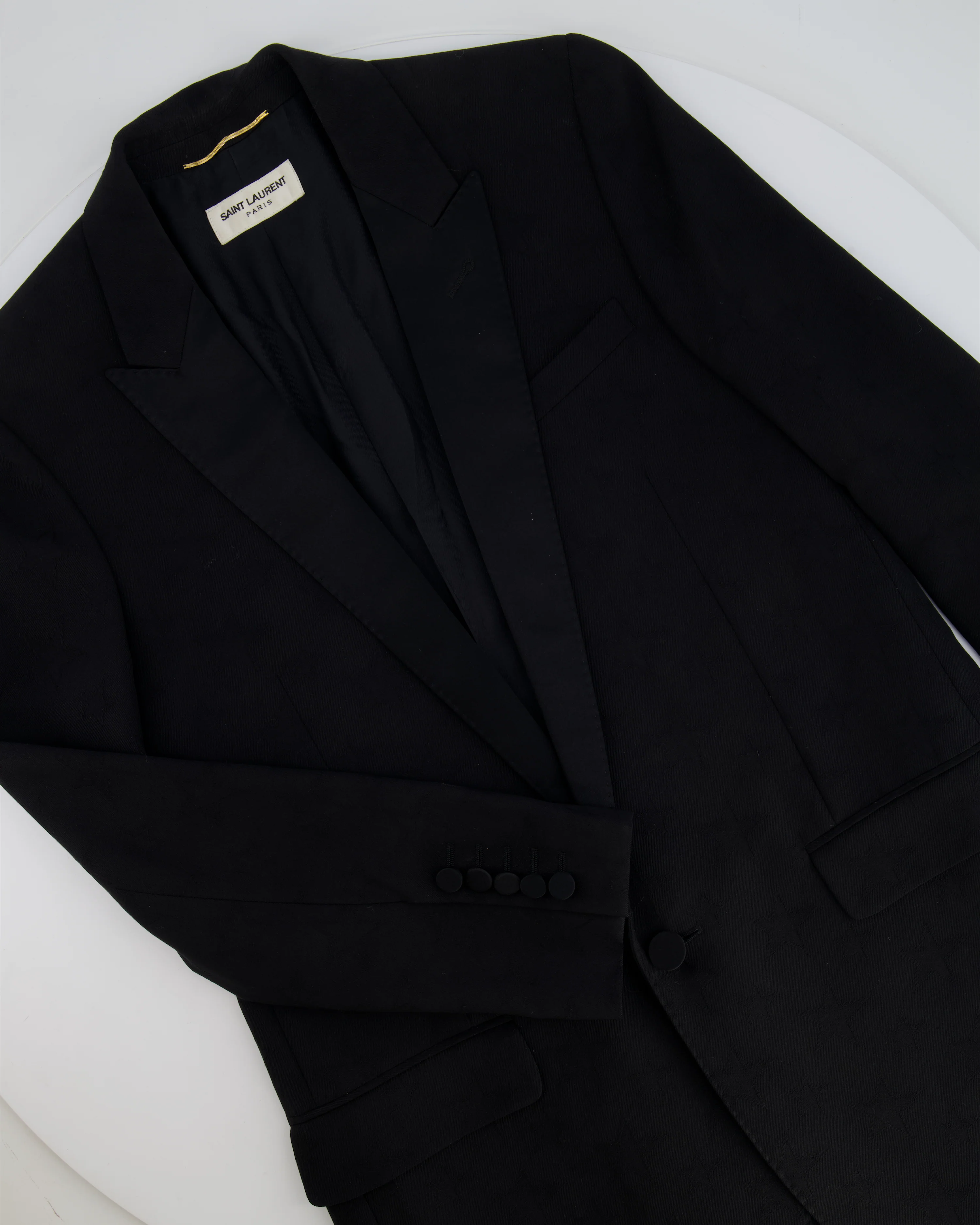 Saint Laurent Black Blazer with Stars and Stitching Detail Size FR 34 (UK 6) - Image 6