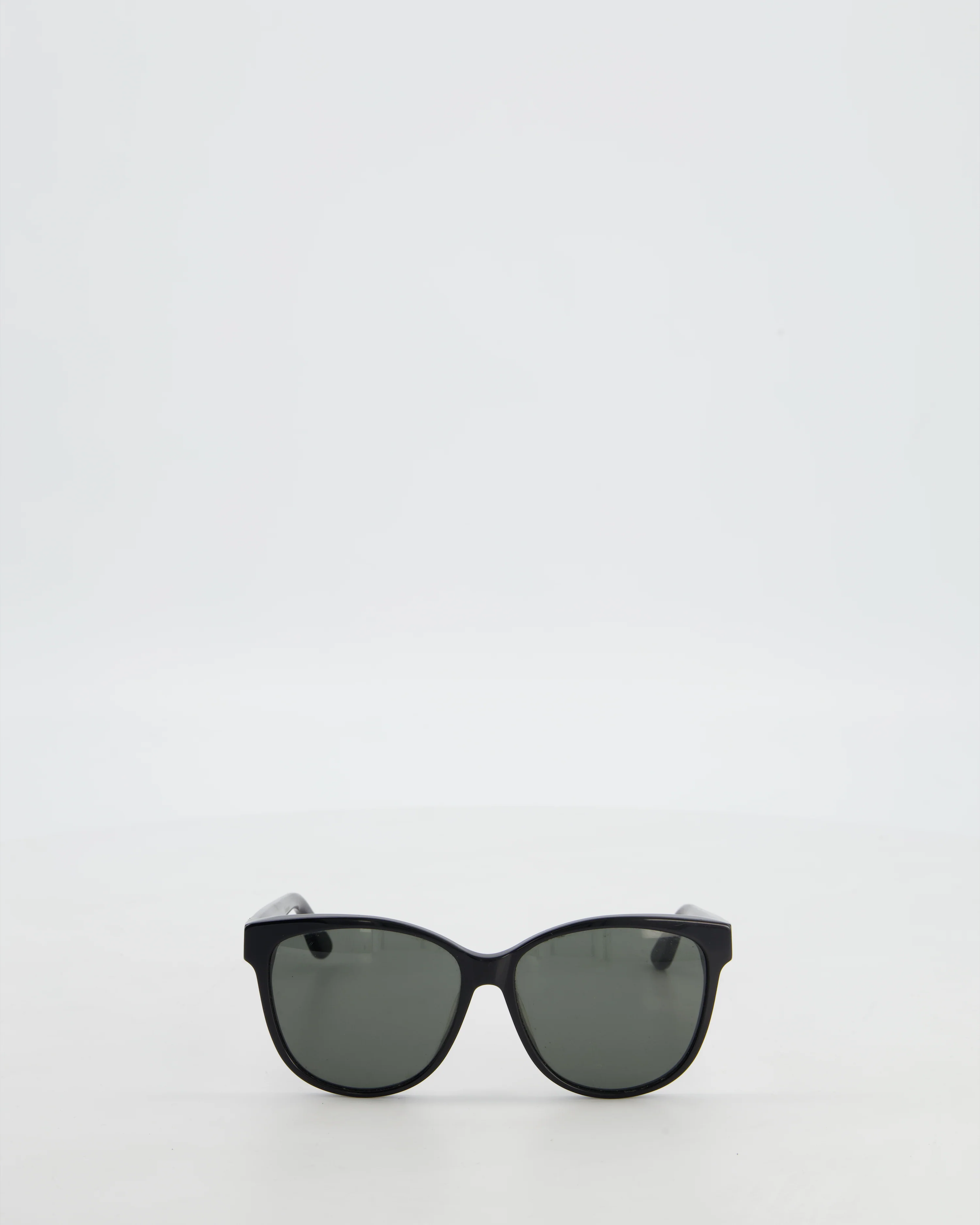 Saint Laurent Black Cat Eye Sunglasses with Engraved Logo Detail