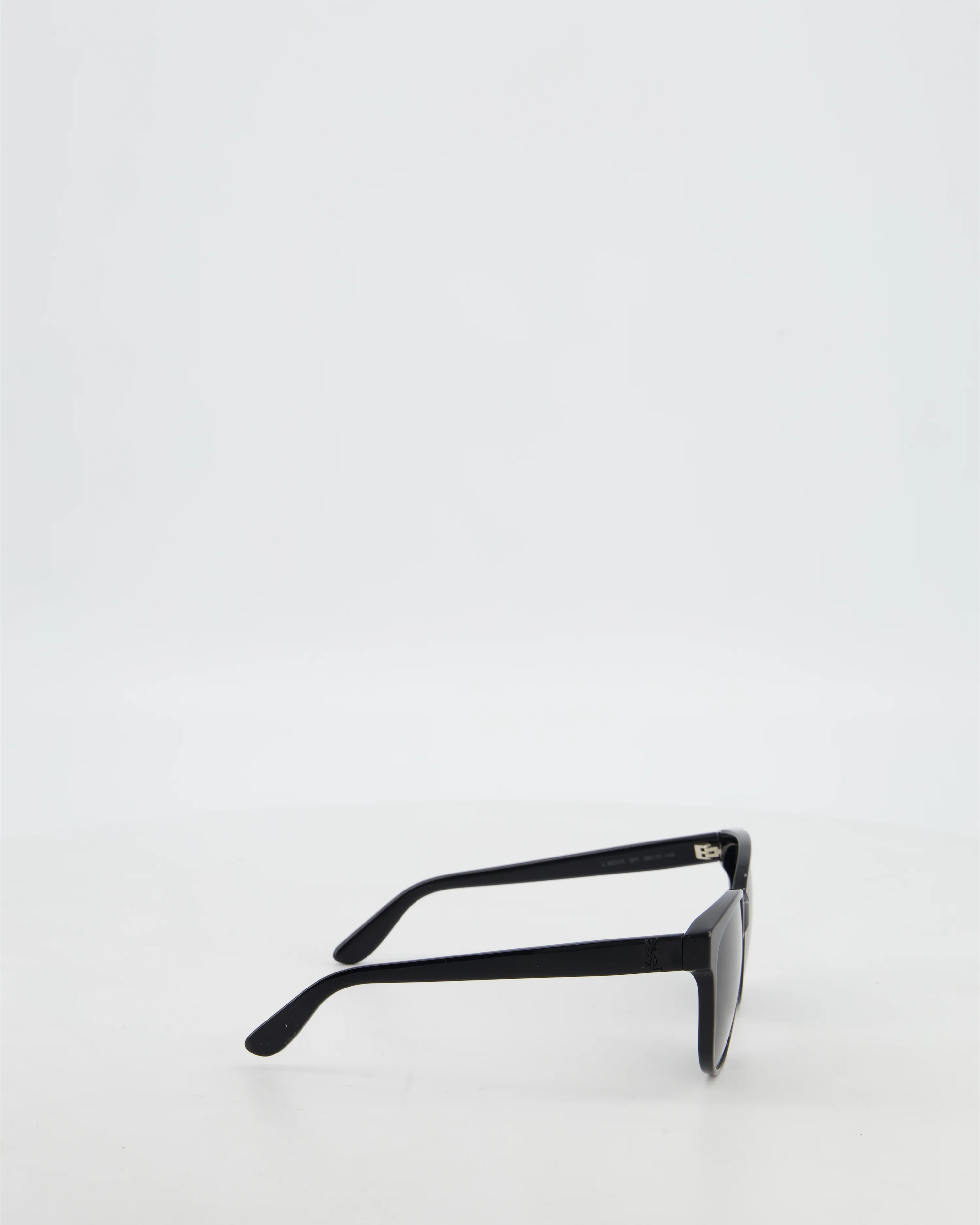 Saint Laurent Black Cat Eye Sunglasses with Engraved Logo Detail - Image 3