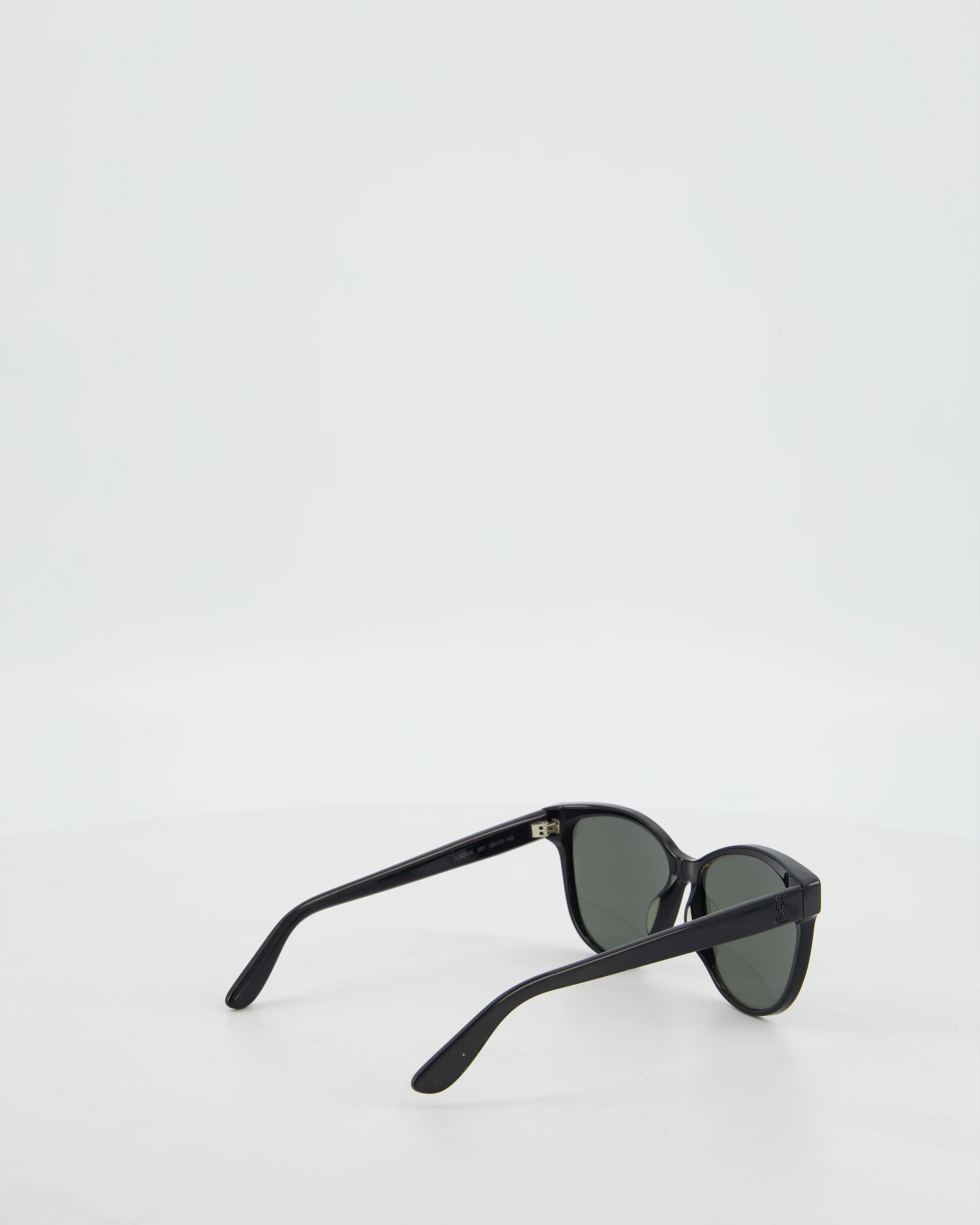 Saint Laurent Black Cat Eye Sunglasses with Engraved Logo Detail - Image 4