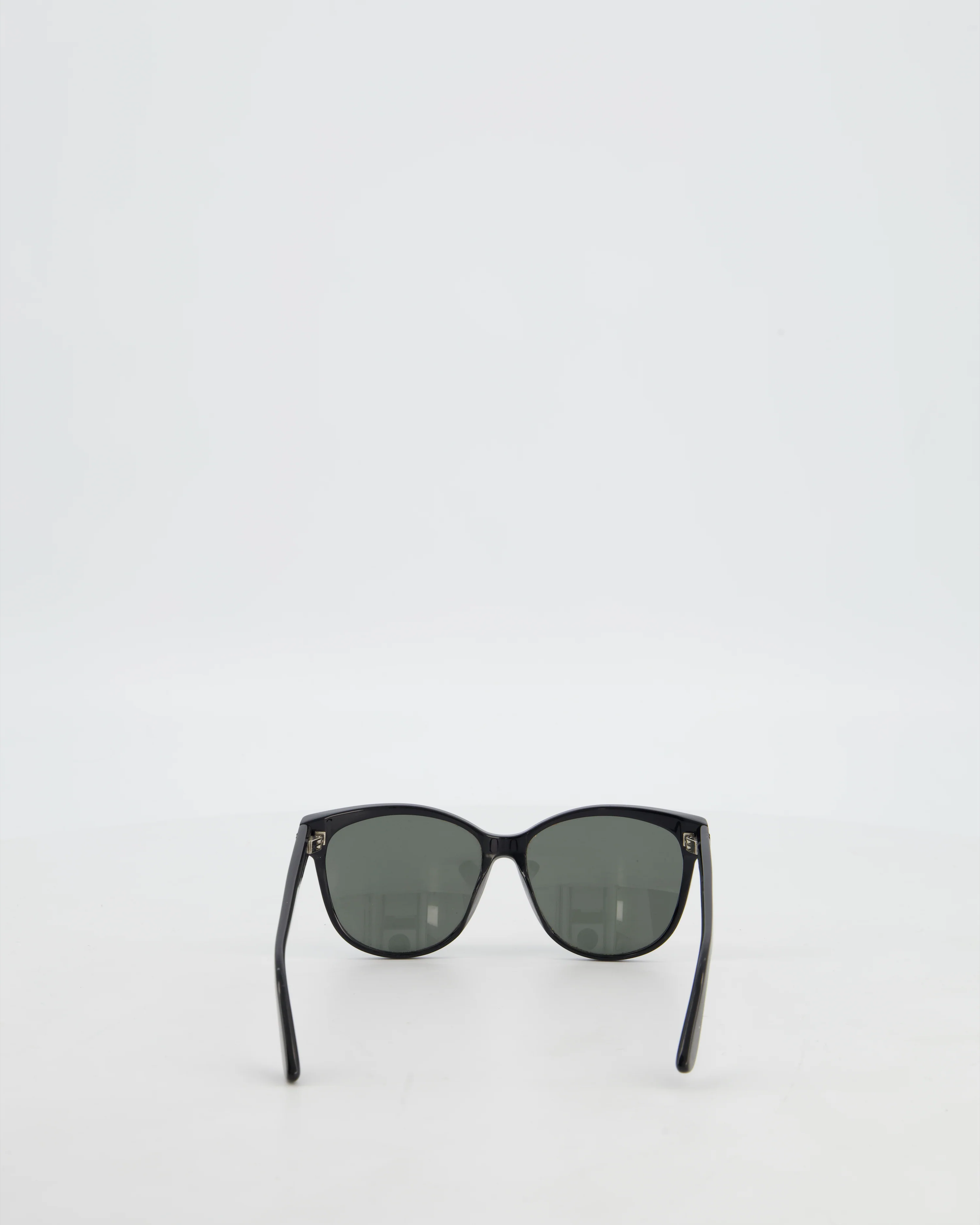 Saint Laurent Black Cat Eye Sunglasses with Engraved Logo Detail - Image 5