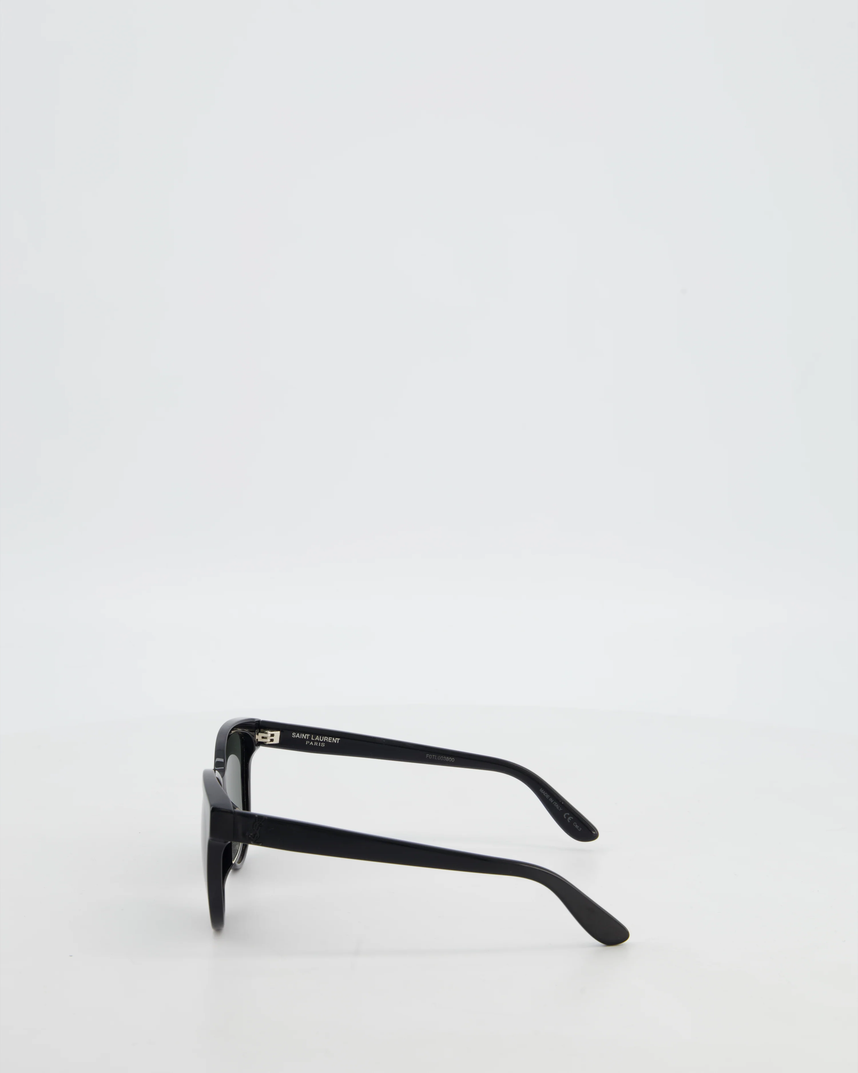 Saint Laurent Black Cat Eye Sunglasses with Engraved Logo Detail - Image 7
