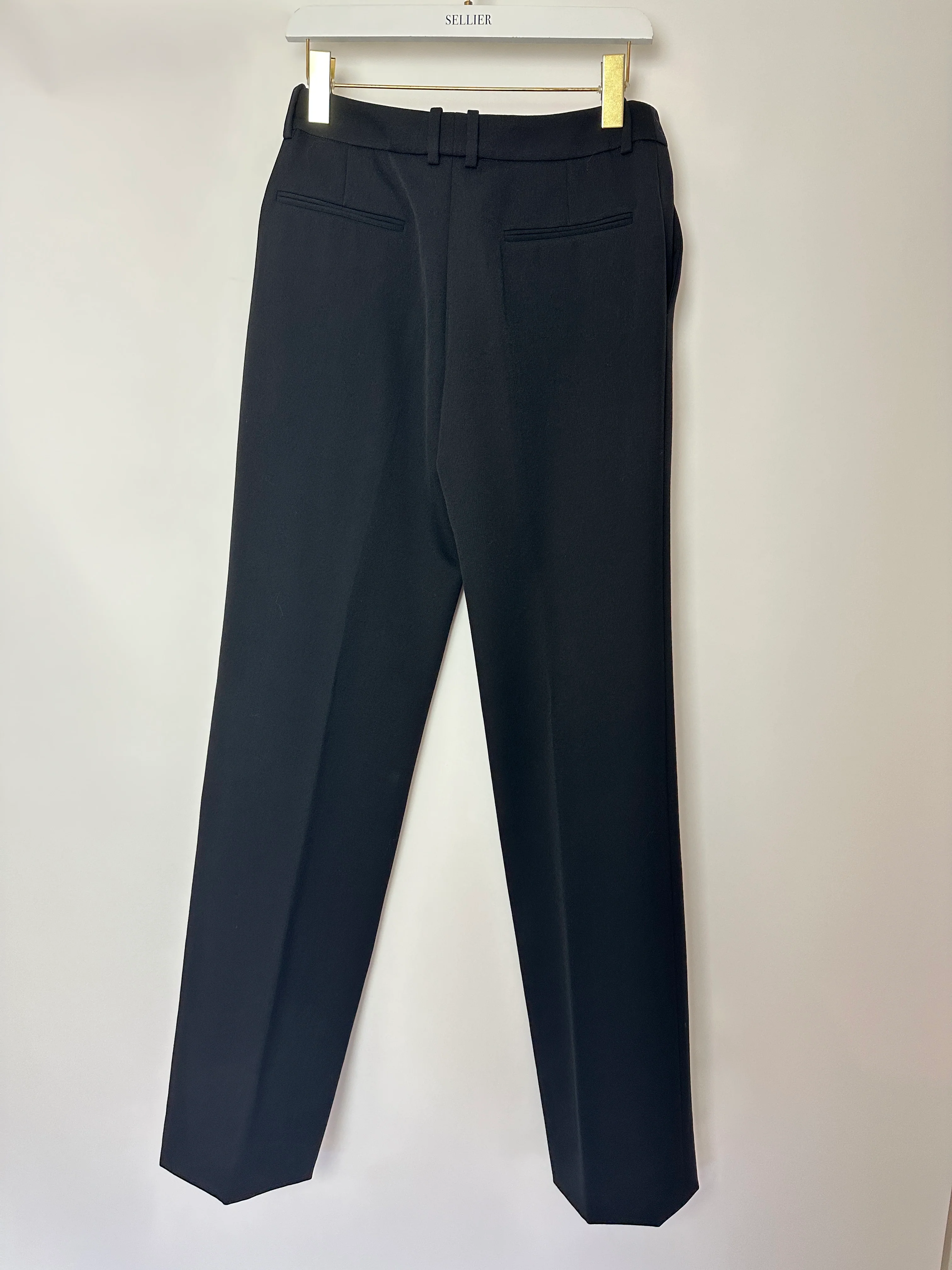 Saint Laurent Black Pin Stripe Straight Leg Trousers Size FR 36 (UK 8) - Image 11