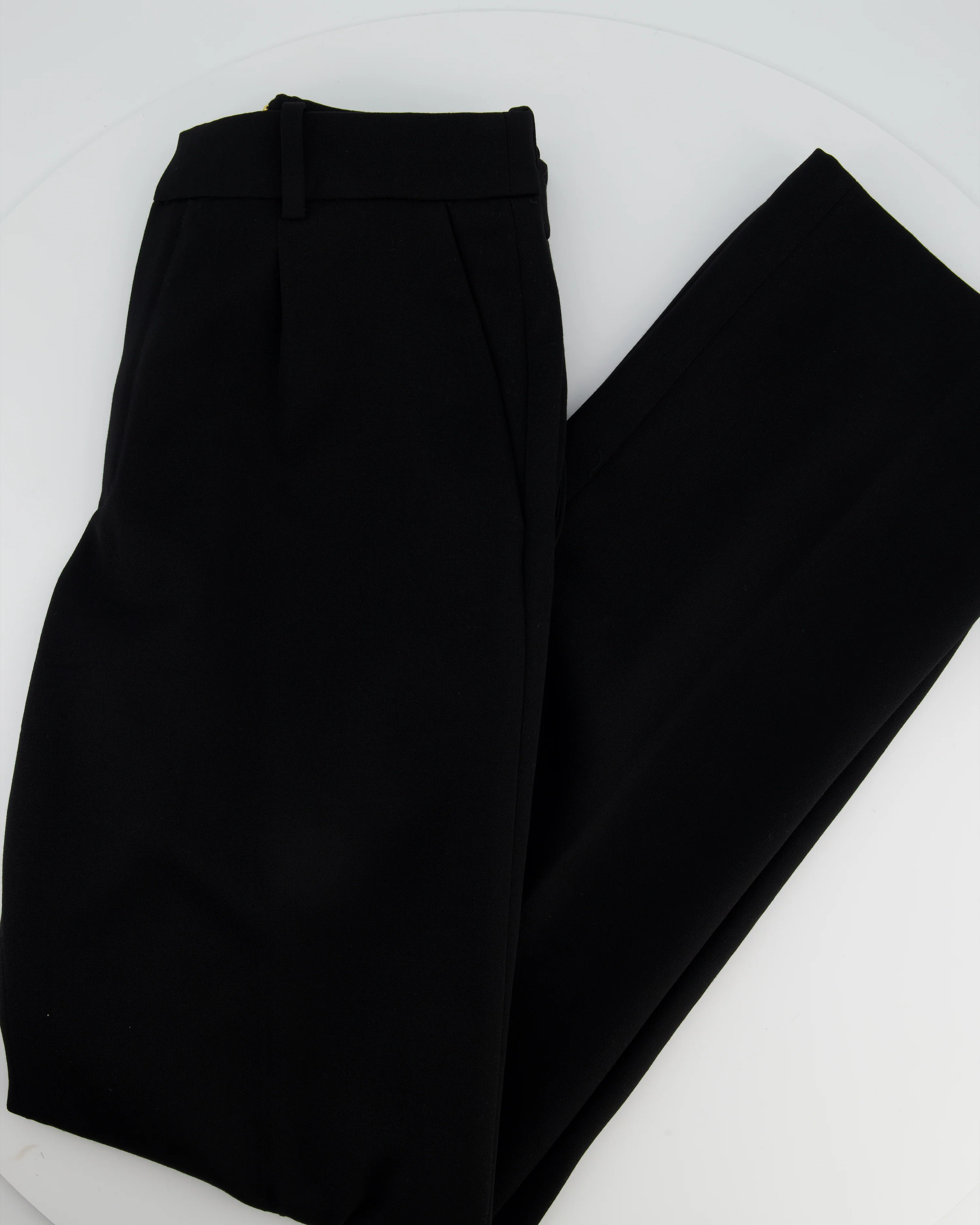 Saint Laurent Black Pin Stripe Straight Leg Trousers Size FR 36 (UK 8) - Image 5