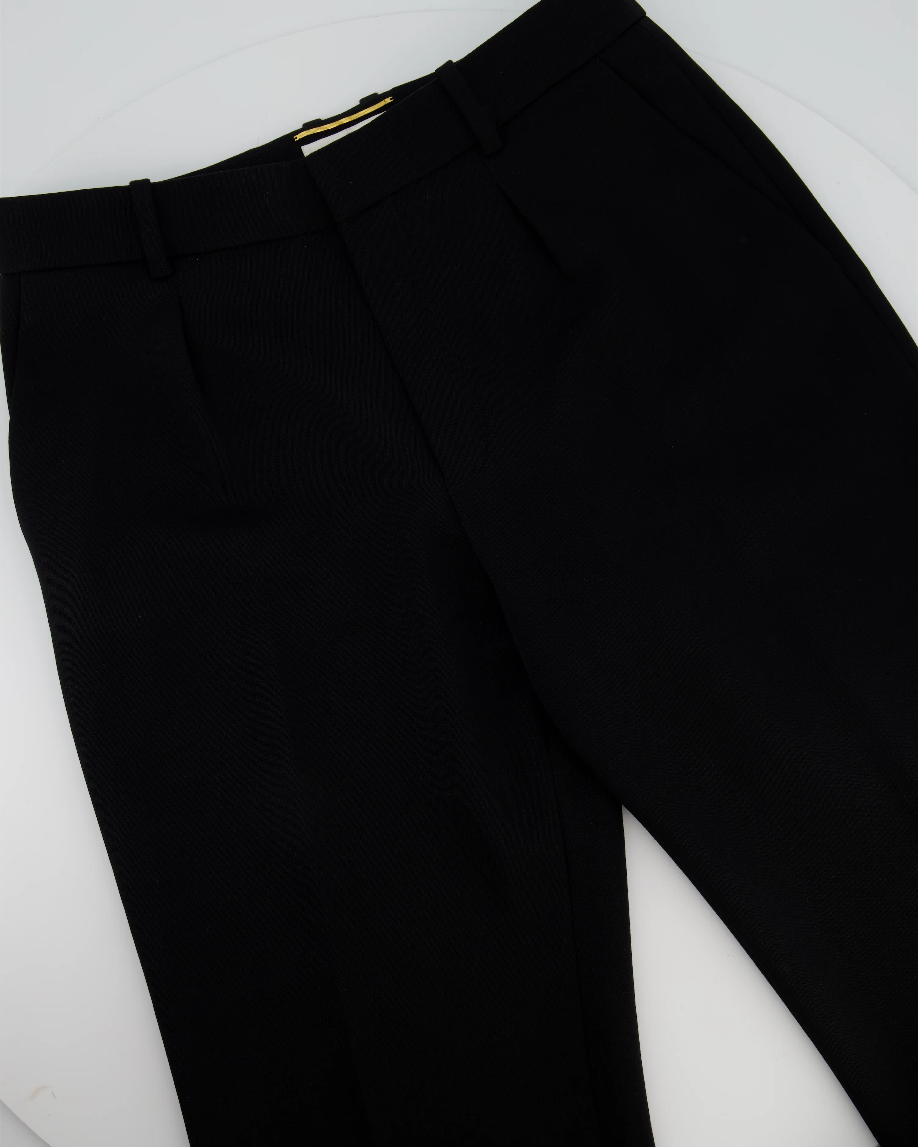 Saint Laurent Black Pin Stripe Straight Leg Trousers Size FR 36 (UK 8) - Image 6