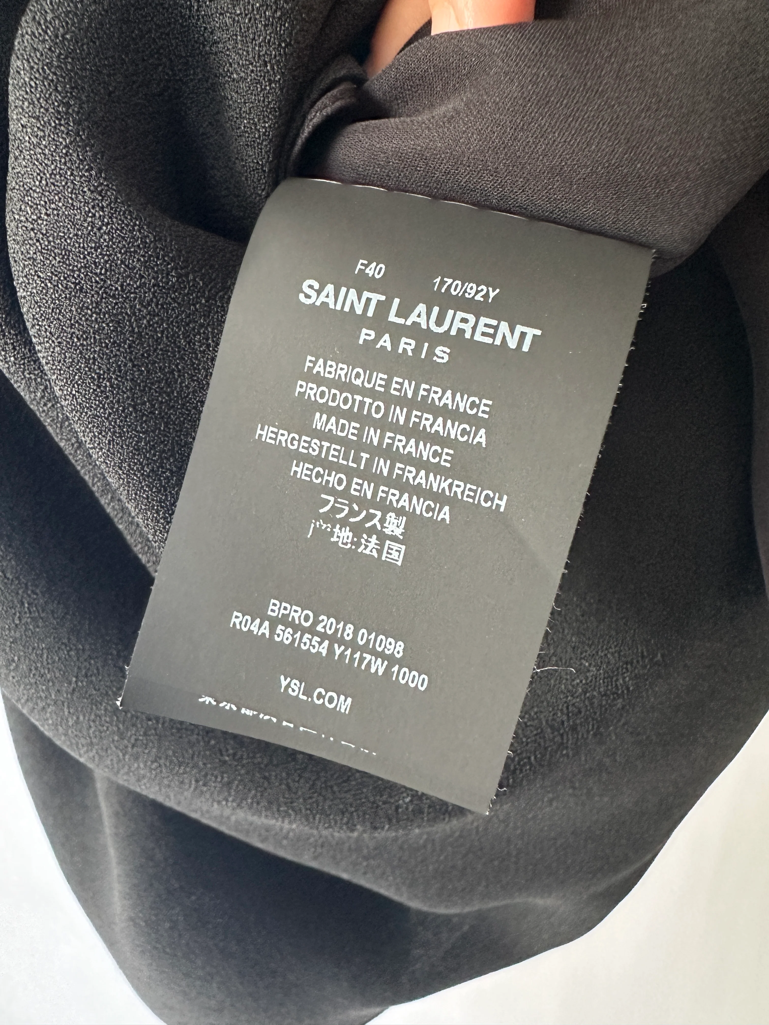 Saint Laurent Black Sleeveless Dress with Small Bronze Studs Size FR 40 (UK 12) - Image 11