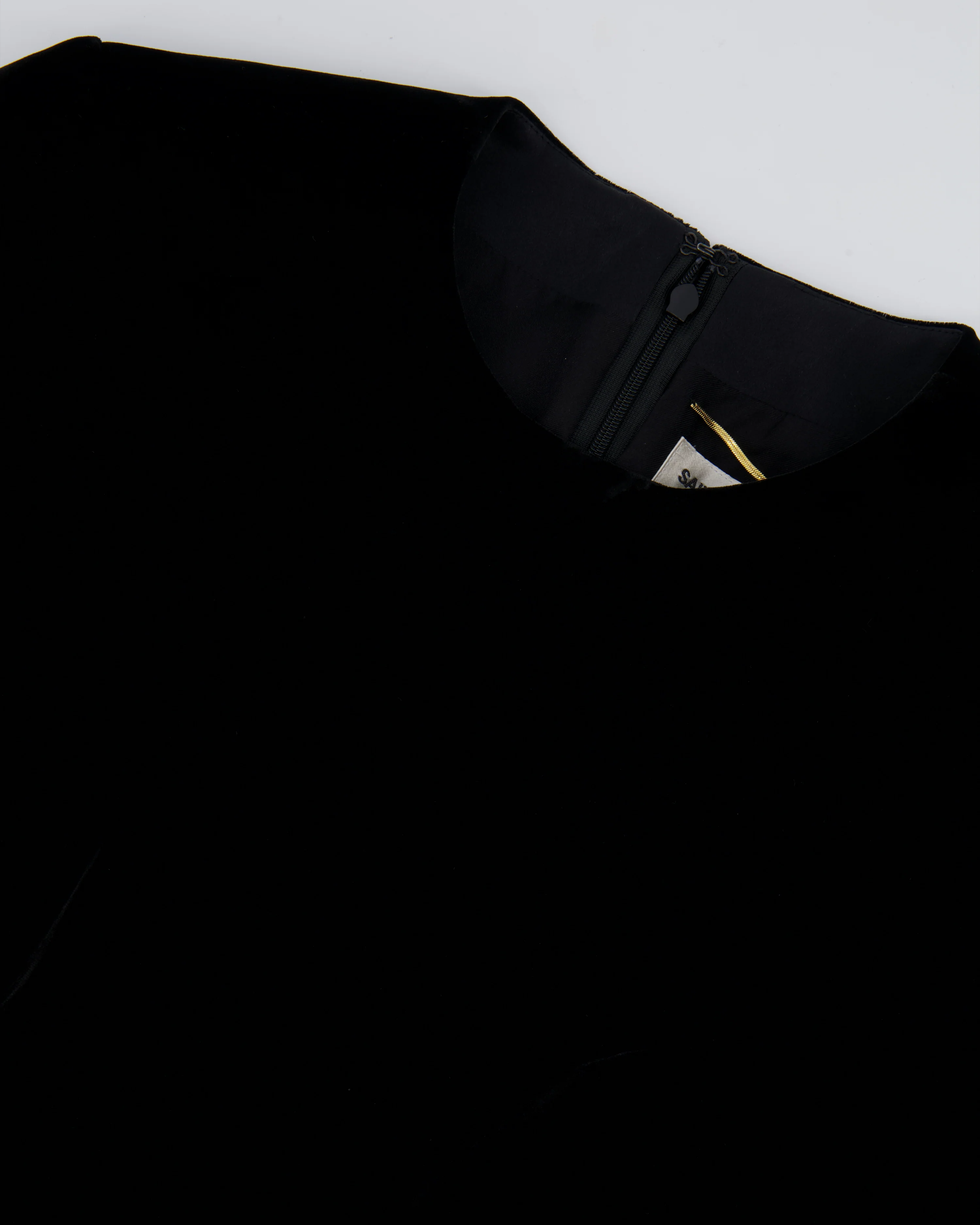 Saint Laurent Black Velvet Short-Sleeve Mini Dress Size FR 34 (UK 6) - Image 7