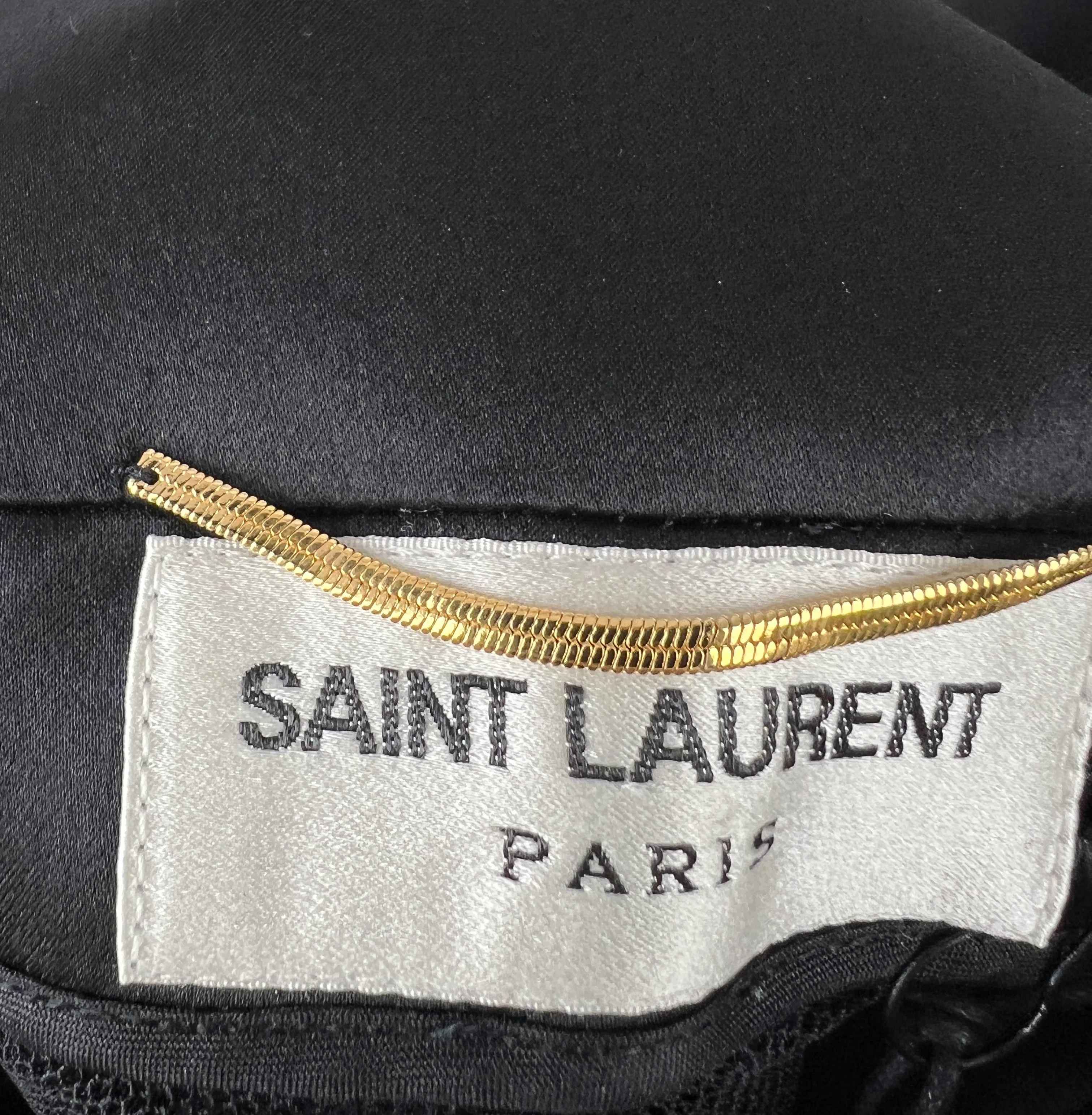 Saint Laurent Black One-Shoulder Velvet Mini Dress FR 38 (UK 10) - Image 12