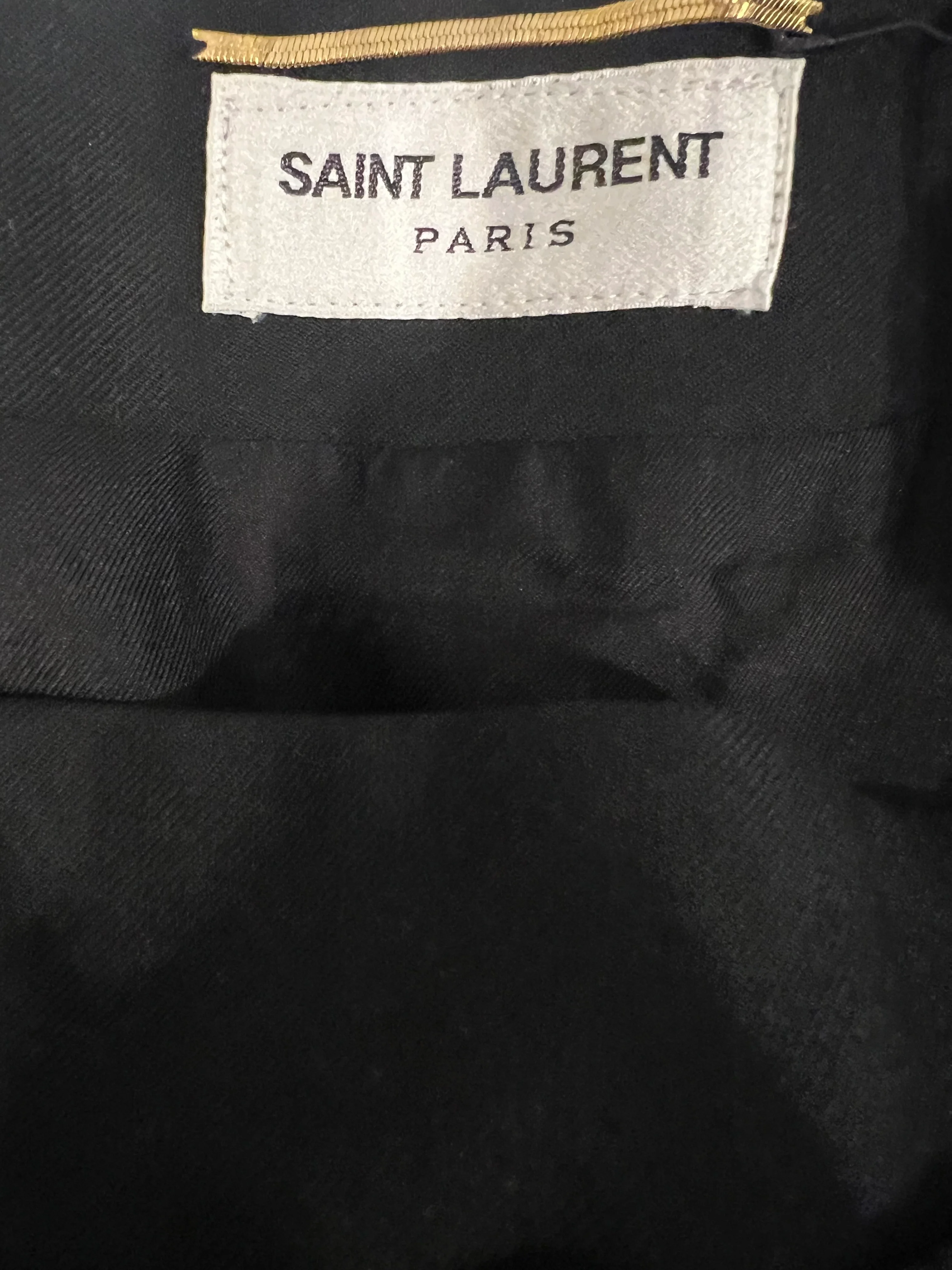 Saint Laurent Black Wool Pleated Mini Skirt with Front Knot Detail Size FR 38 (UK 10) - Image 9