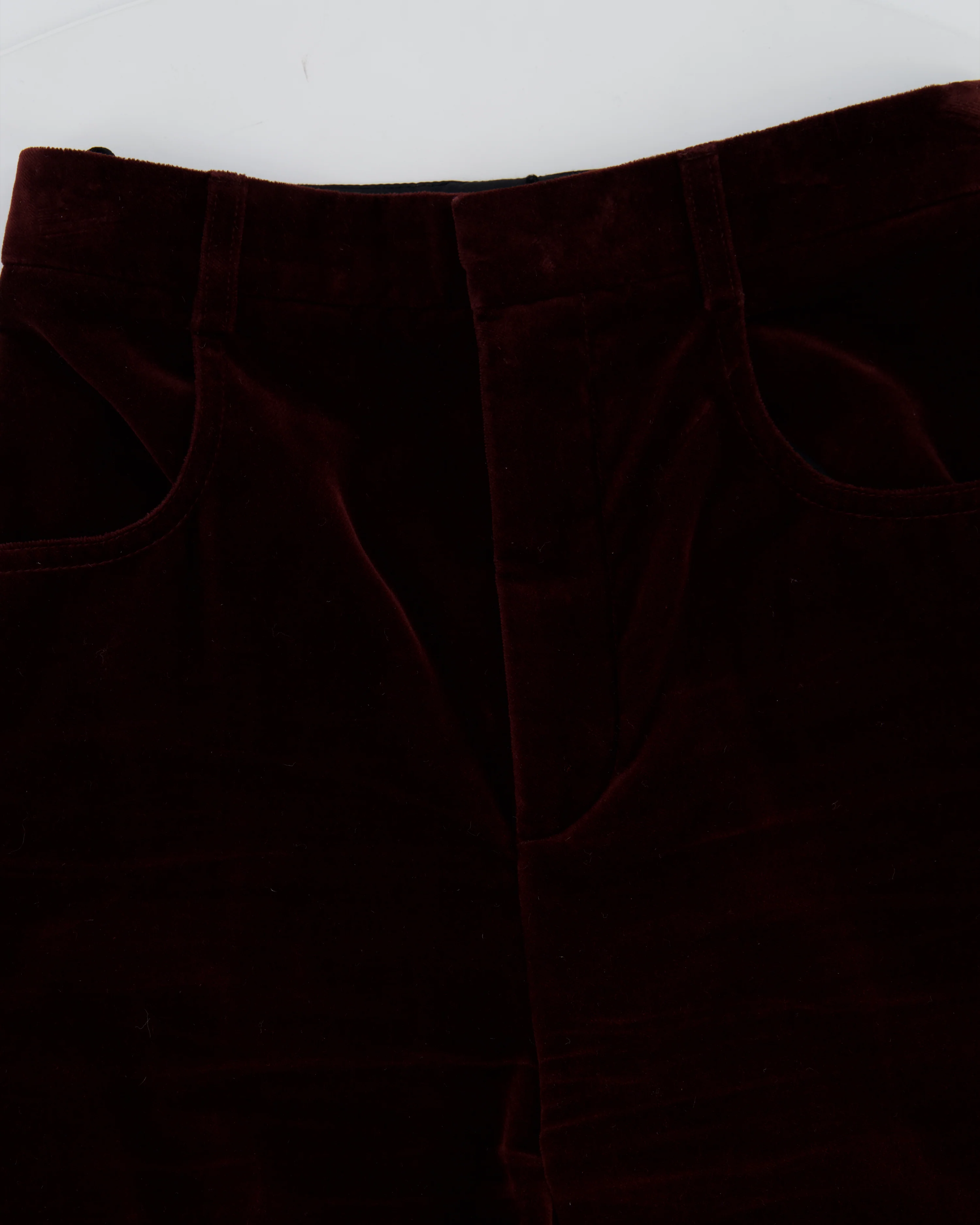 Saint Laurent Burgundy Velvet Blazer and Tailored Trouser Set Size FR 34 (UK 6) - Image 18