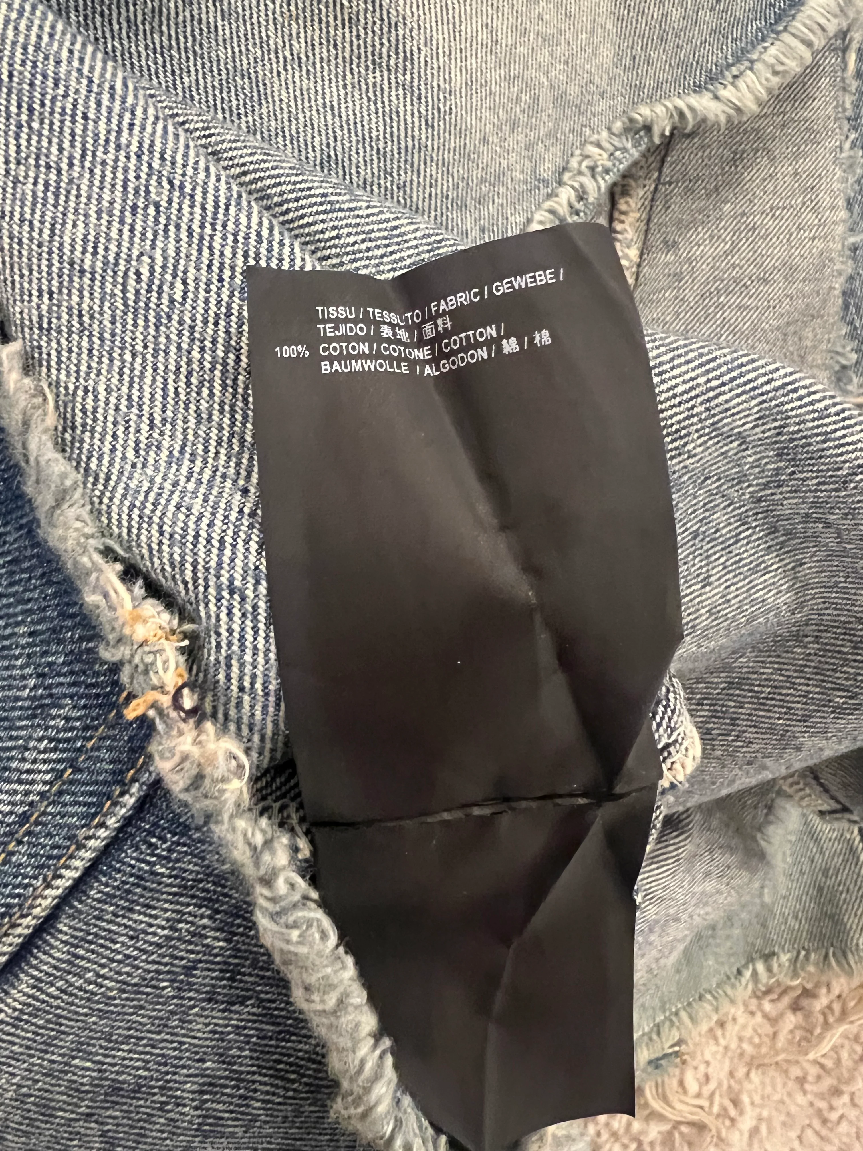 Saint Laurent Denim Mini Skirt with Asymmetric Stitch Details Size 26 (UK 8) - Image 7