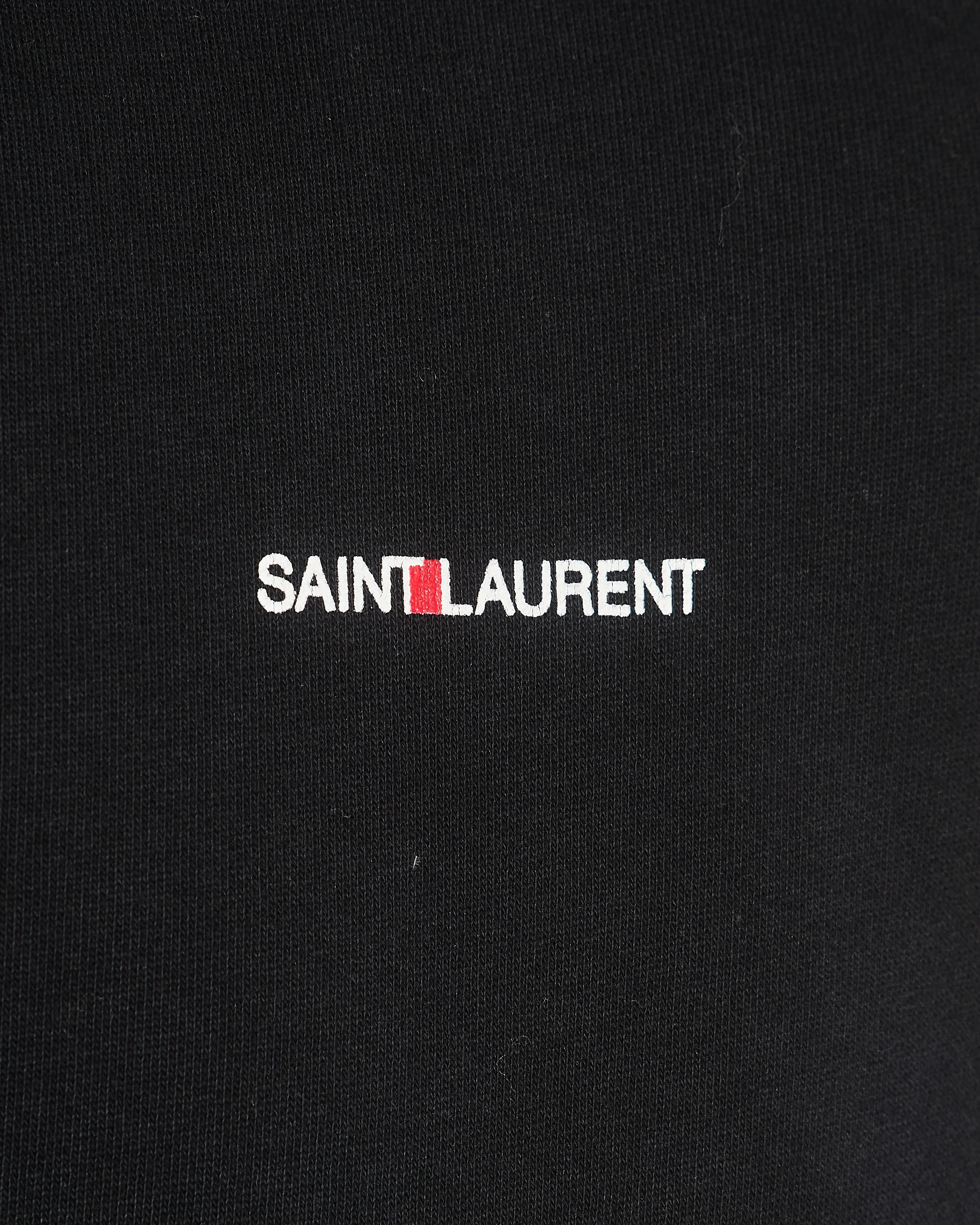 Saint Laurent Logo Cotton Black Hoodie Size XS (UK 6) - Image 4