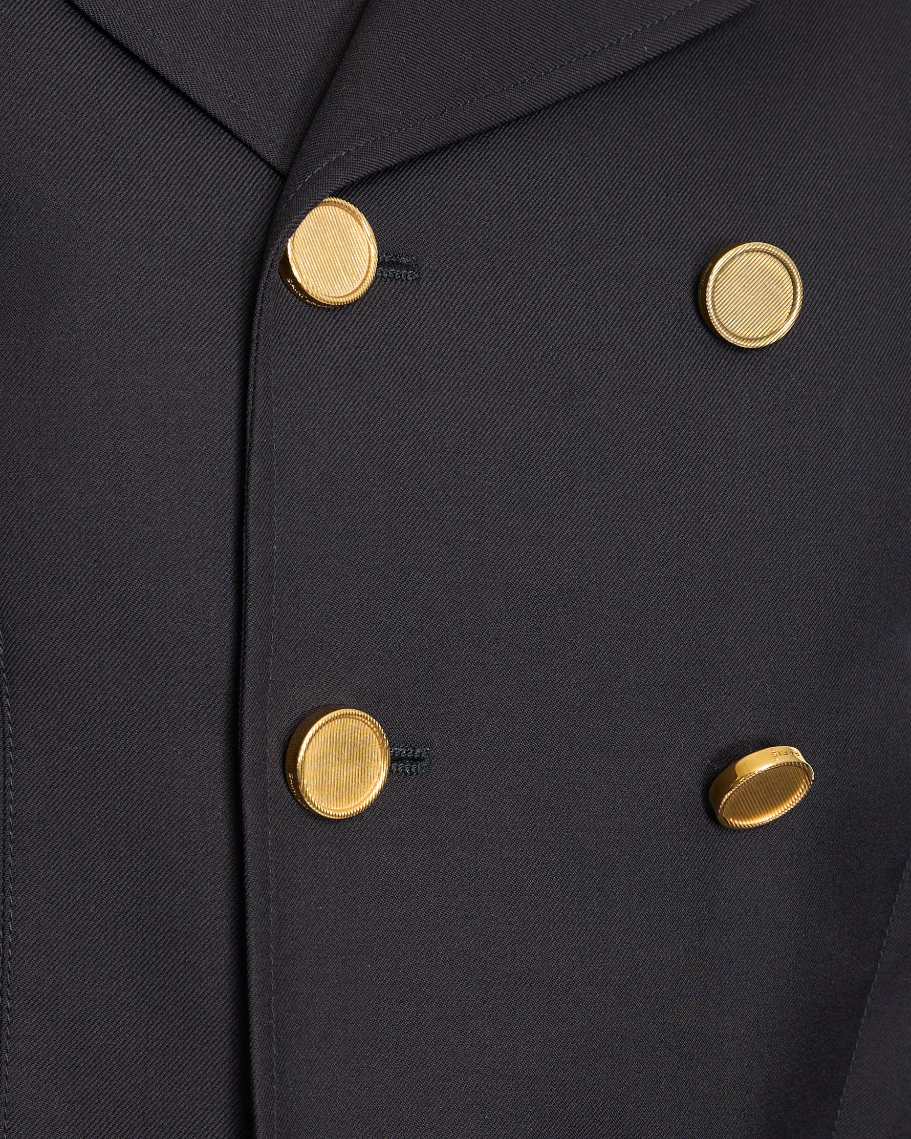 Saint Laurent Navy Double-Breasted Jacket with Gold Button Detail FR 34 (UK 6) - Image 5