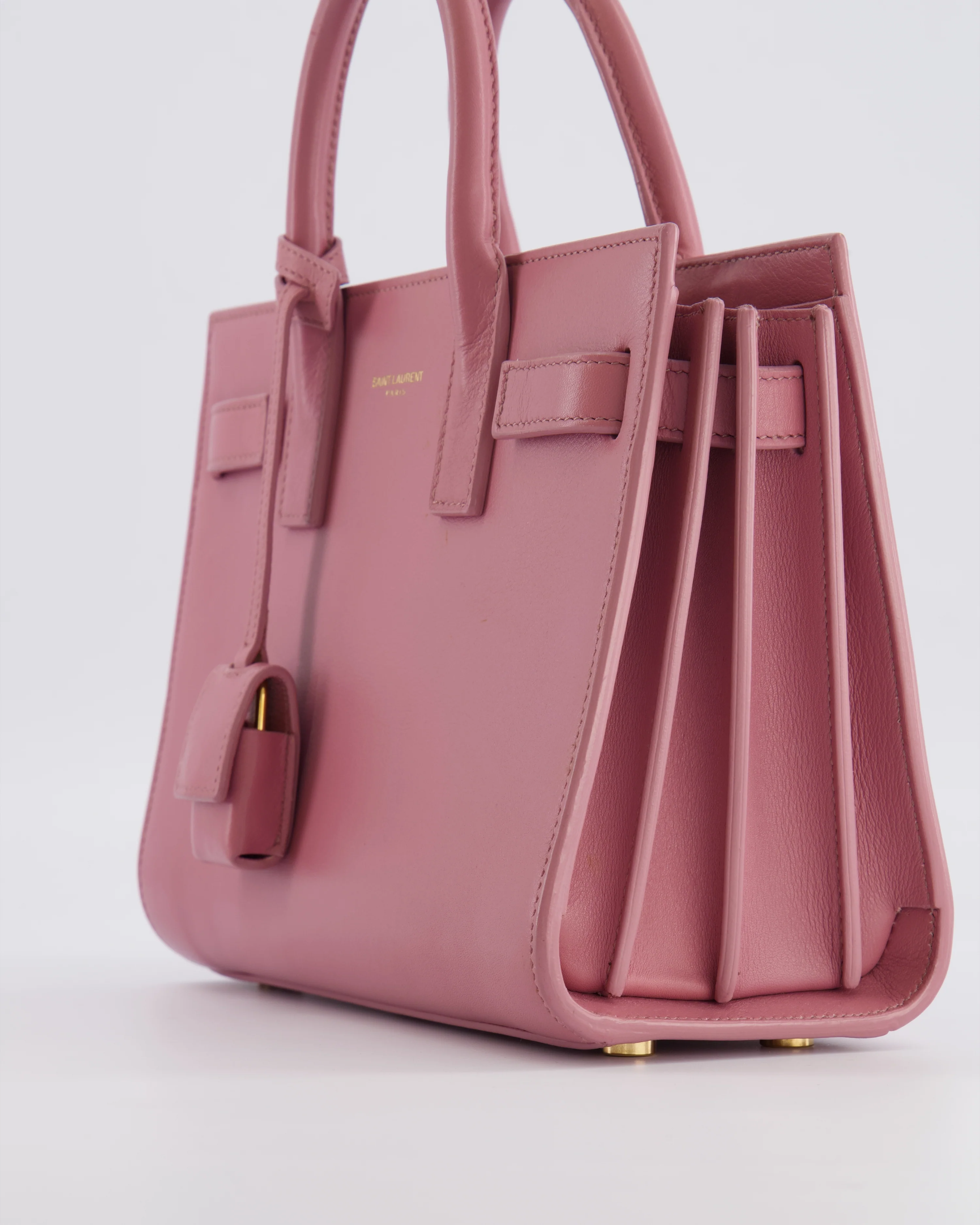 Saint Laurent Pink Leather Small Sac De Jour Bag with Gold Hardware RRP £2,040 - Image 15