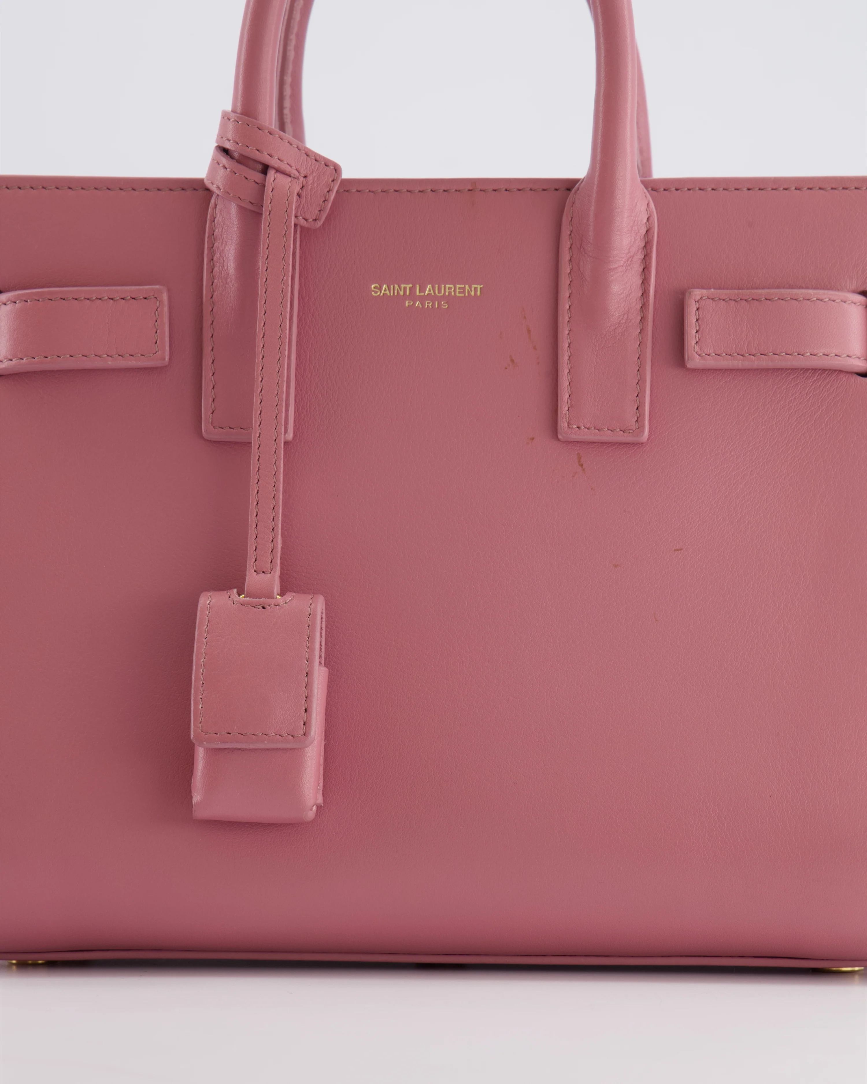 Saint Laurent Pink Leather Small Sac De Jour Bag with Gold Hardware RRP £2,040 - Image 3