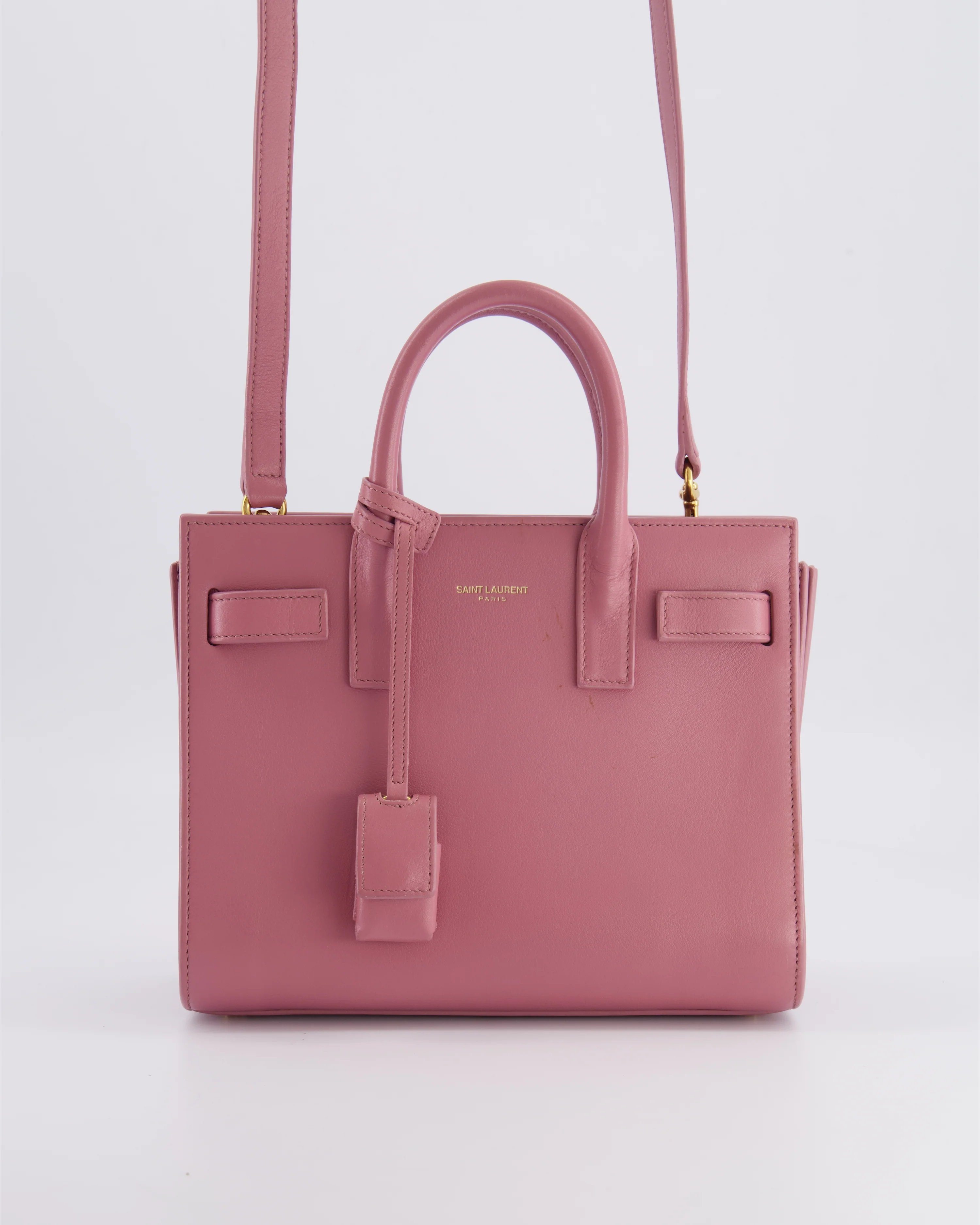 Saint Laurent Pink Leather Small Sac De Jour Bag with Gold Hardware RRP £2,040 - Image 4