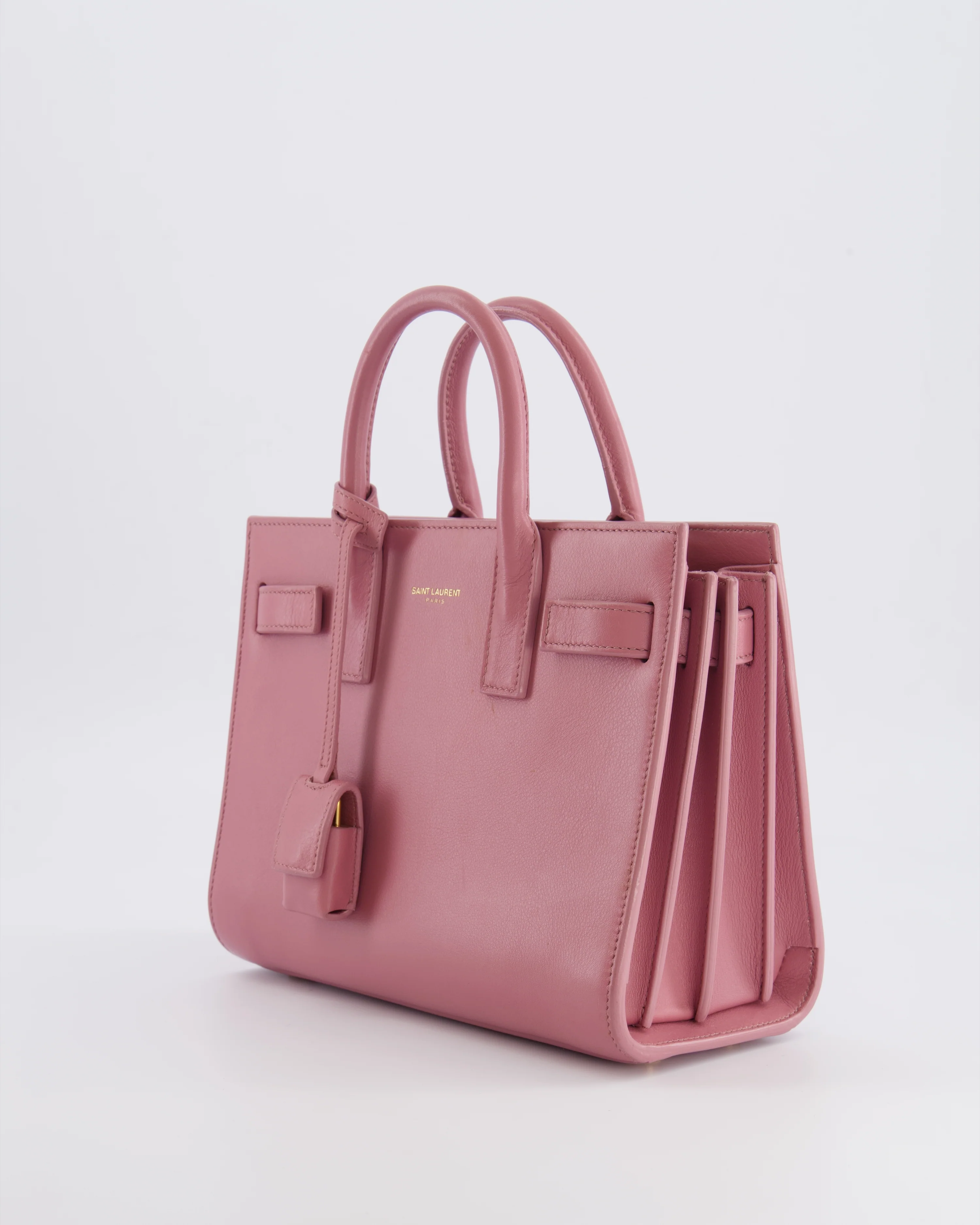 Saint Laurent Pink Leather Small Sac De Jour Bag with Gold Hardware RRP £2,040 - Image 9