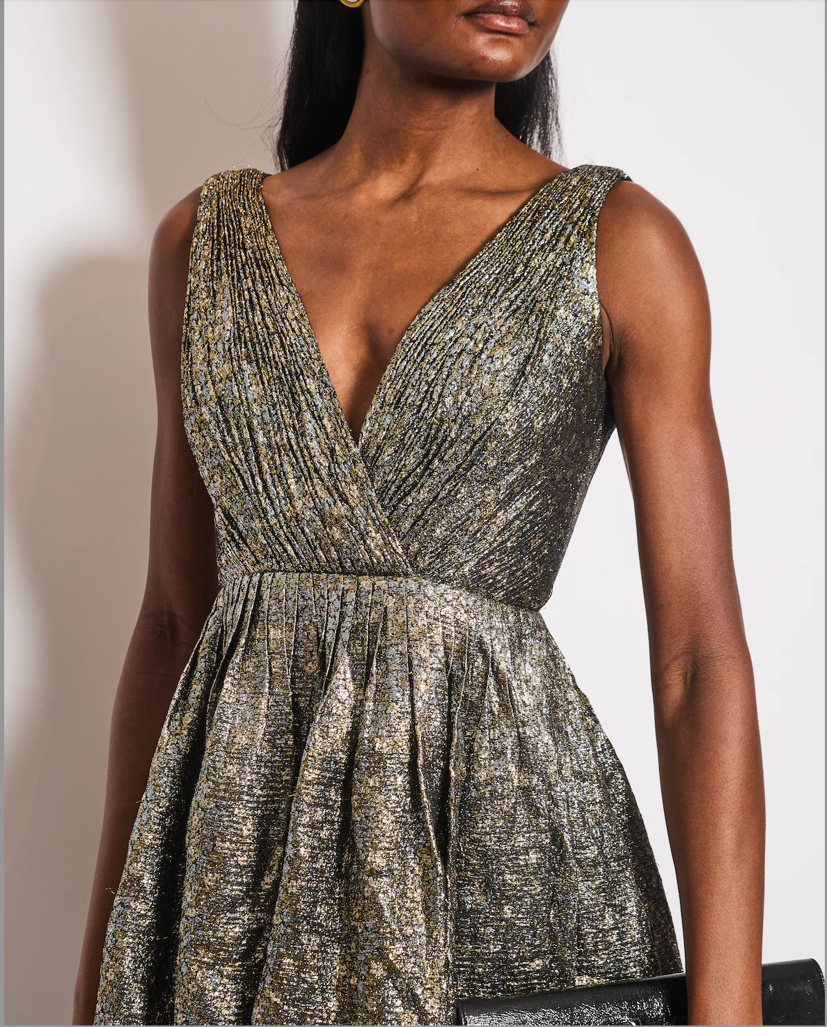 Saint Laurent Sleeveless Jacquard Mini Dress in Gold and Silver Metallic Detail Size FR 38 (UK 10) - Image 4