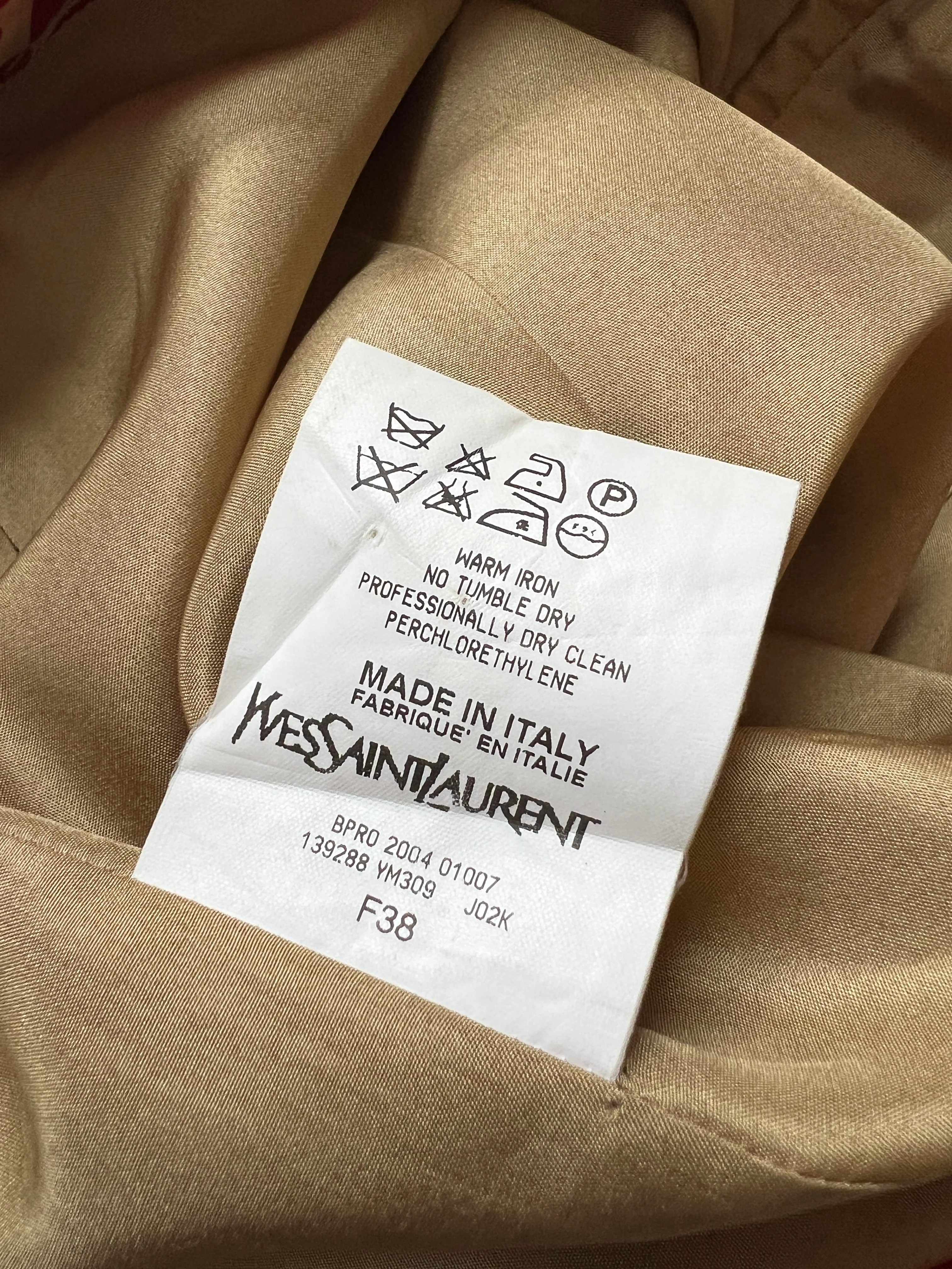 Yves Saint Laurent Vintage Beige, Red Lip Print Silk A-Line Mini Skirt Size FR 38 (UK 10) - Image 10