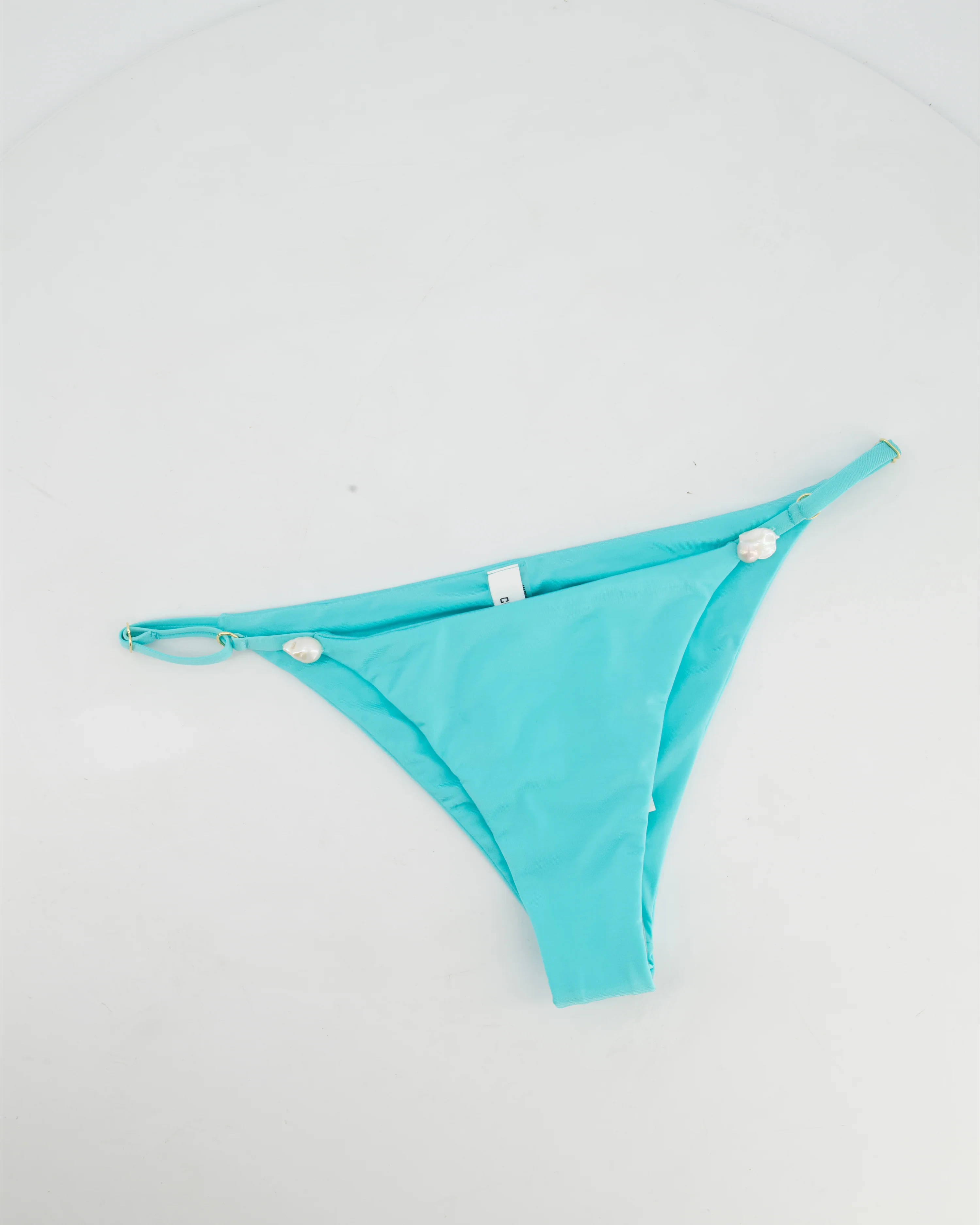 Sara Cristina Turquoise Pearl Embelished Halterneck Bikini Size S (UK 8) - Image 9
