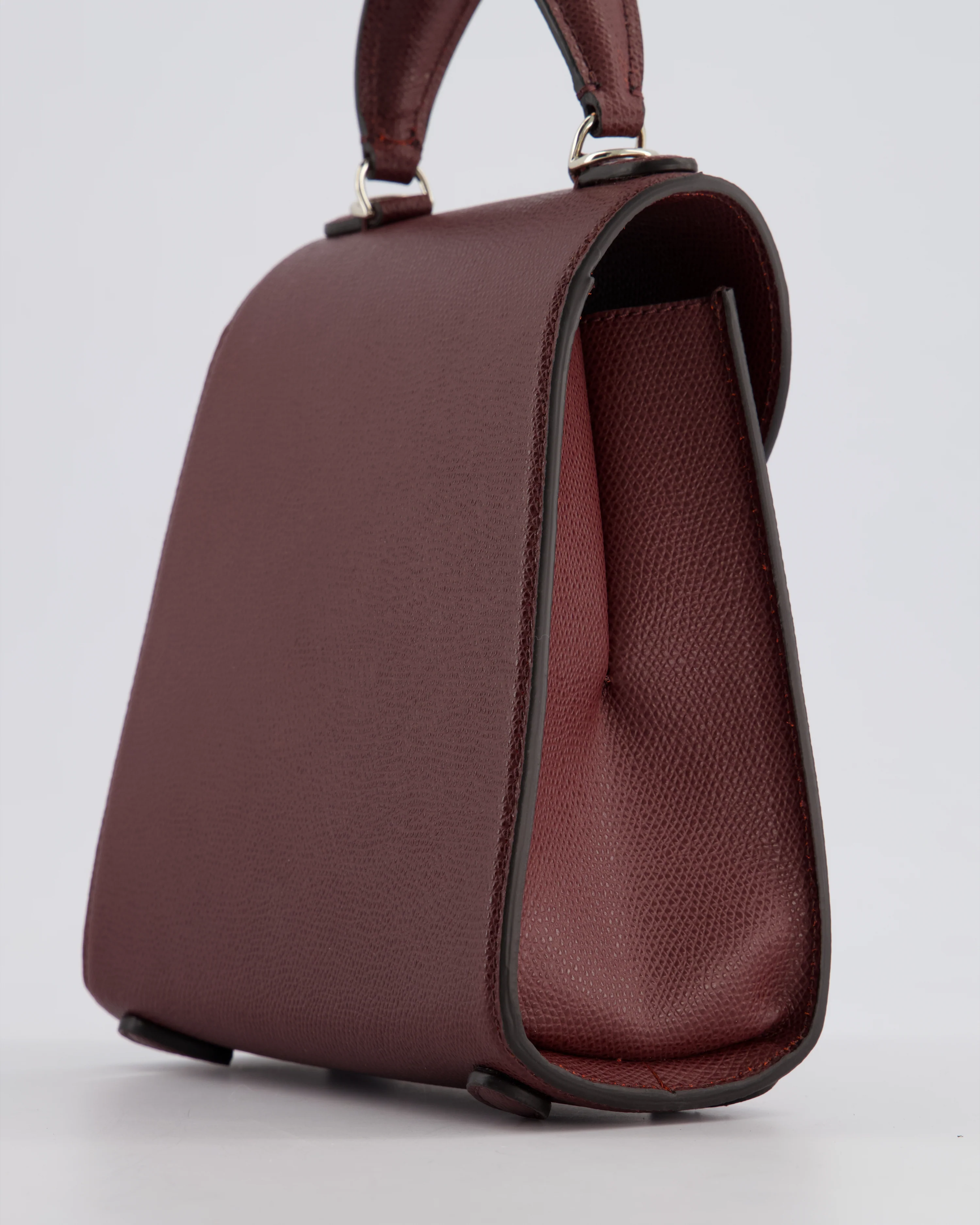 Simone Rocha Oxblood Valentine Bag in Grained Calfskin Leather with Silver Hardware RRP £1,195 - Image 12