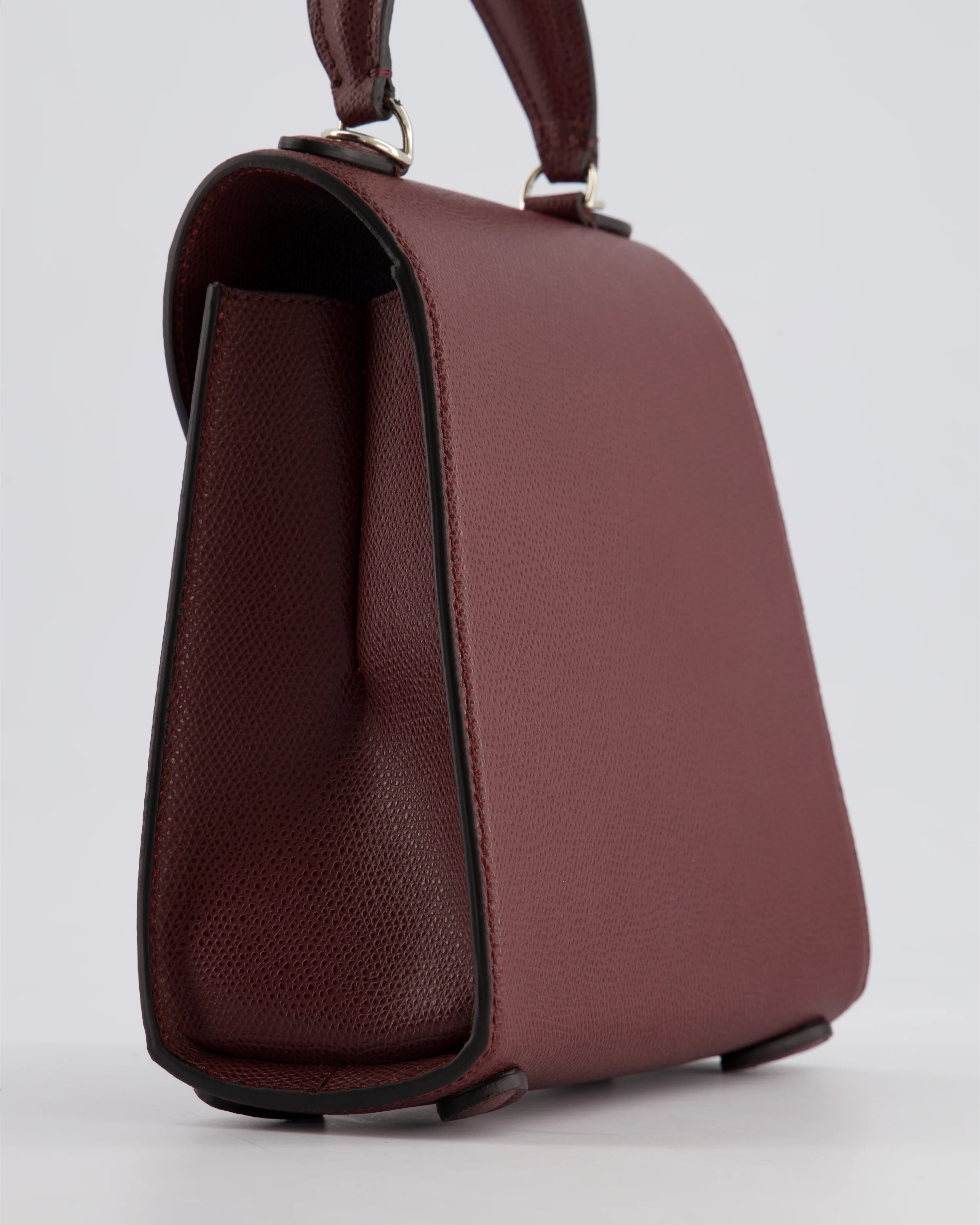 Simone Rocha Oxblood Valentine Bag in Grained Calfskin Leather with Silver Hardware RRP £1,195 - Image 13