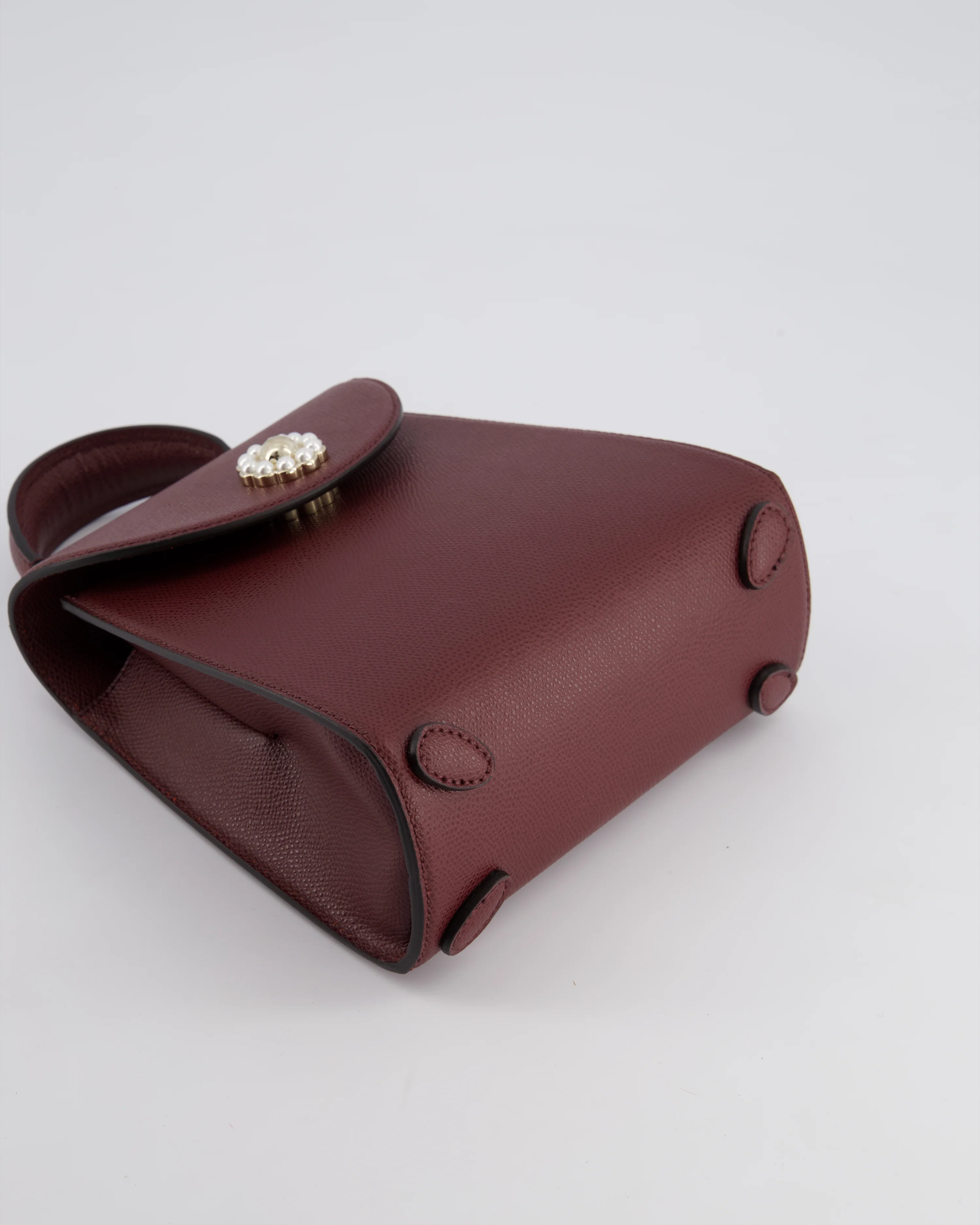 Simone Rocha Oxblood Valentine Bag in Grained Calfskin Leather with Silver Hardware RRP £1,195 - Image 14