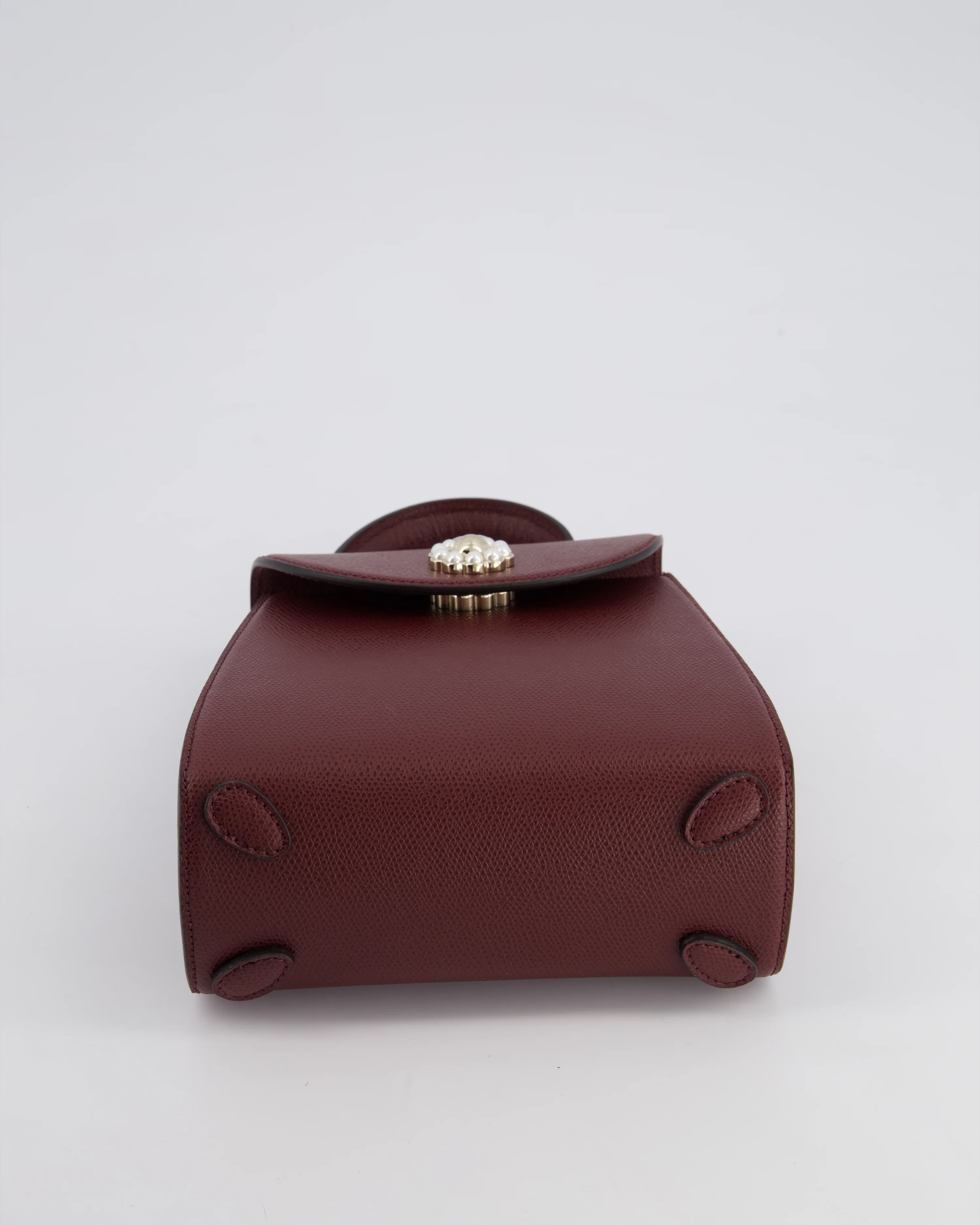 Simone Rocha Oxblood Valentine Bag in Grained Calfskin Leather with Silver Hardware RRP £1,195 - Image 15