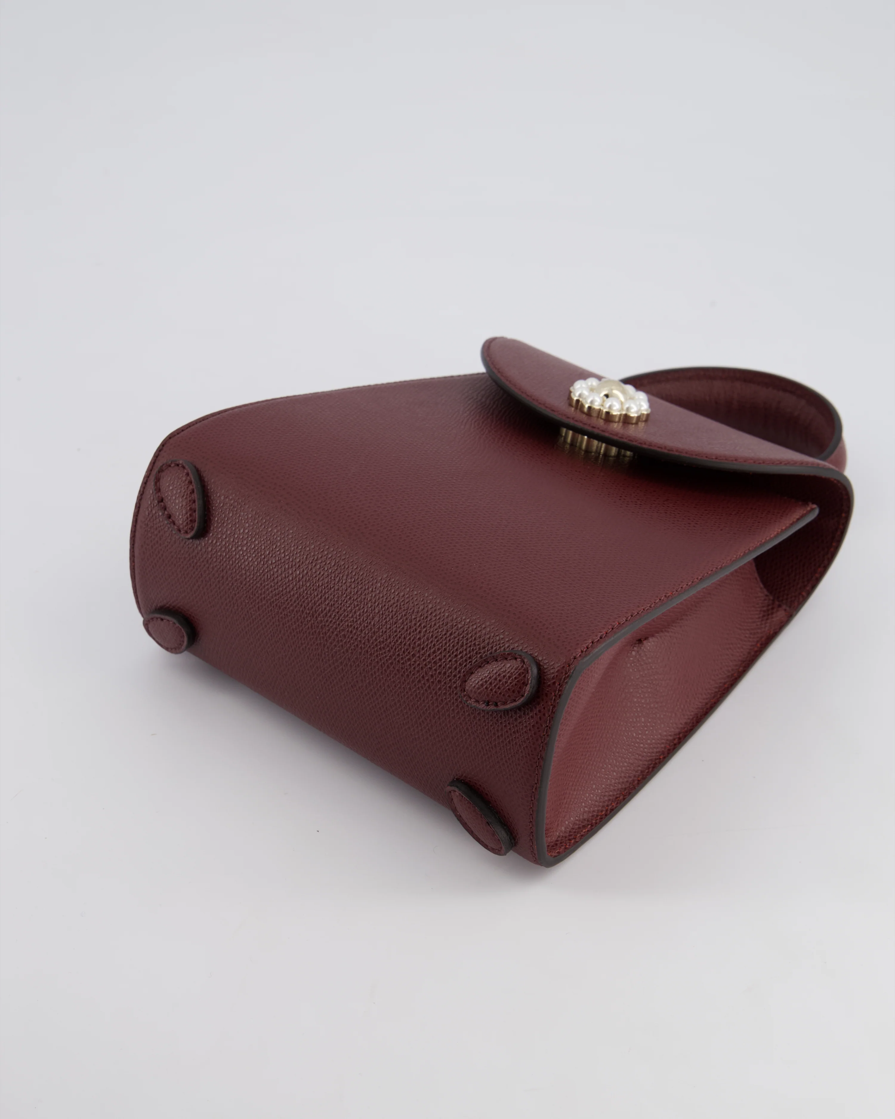 Simone Rocha Oxblood Valentine Bag in Grained Calfskin Leather with Silver Hardware RRP £1,195 - Image 16