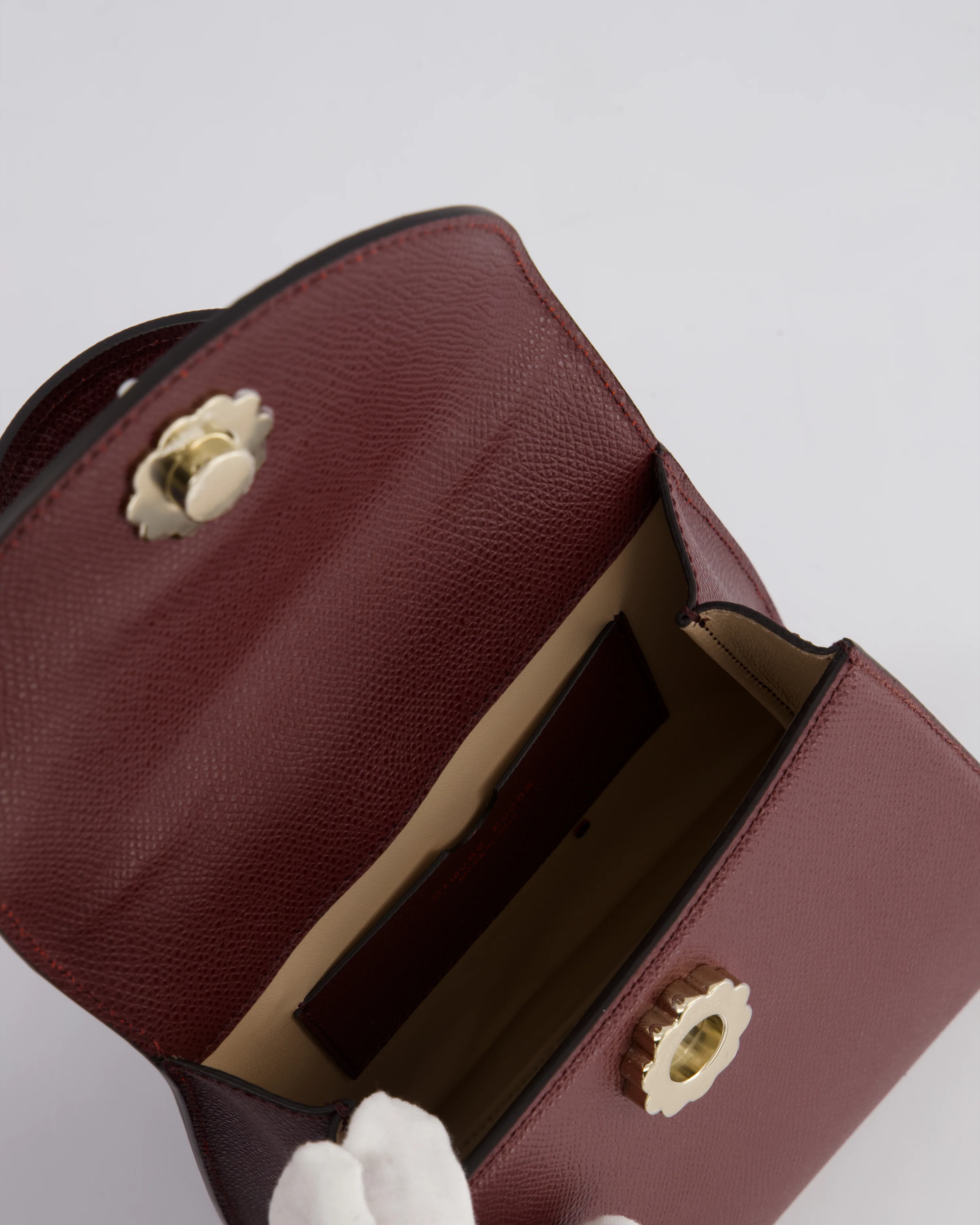 Simone Rocha Oxblood Valentine Bag in Grained Calfskin Leather with Silver Hardware RRP £1,195 - Image 17