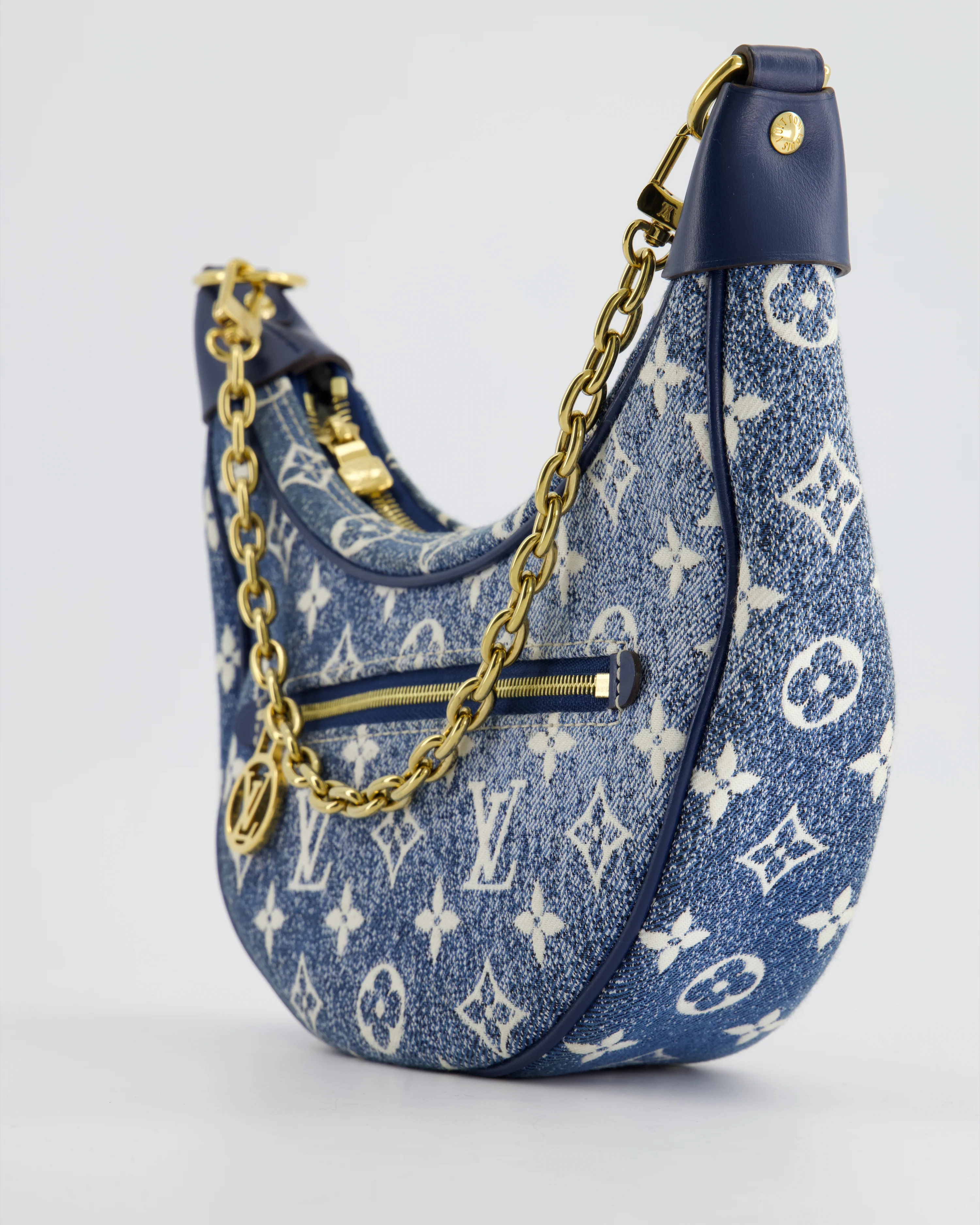 *HOT* Louis Vuitton Denim Monogram Loop Bag - Image 14