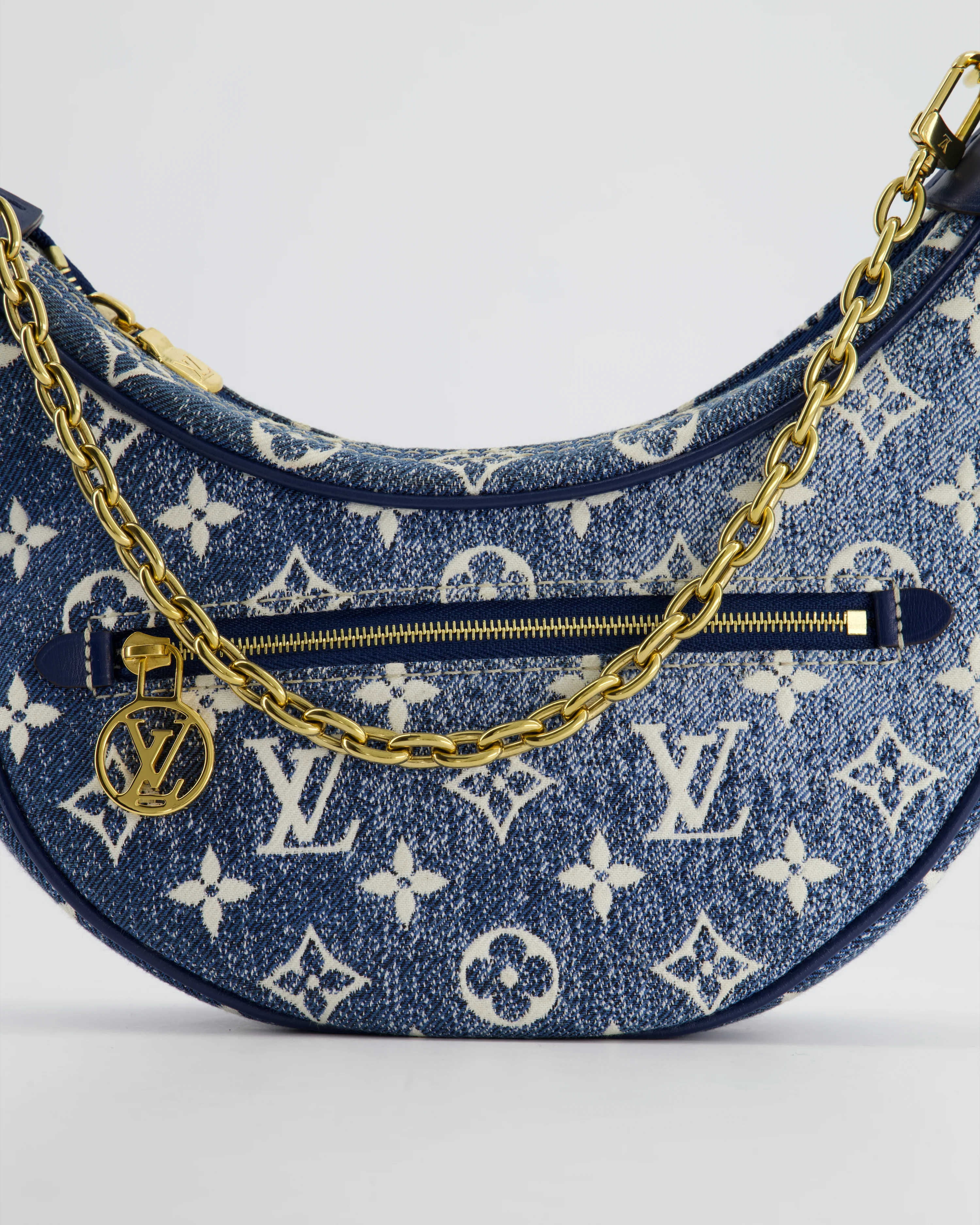 *HOT* Louis Vuitton Denim Monogram Loop Bag - Image 17