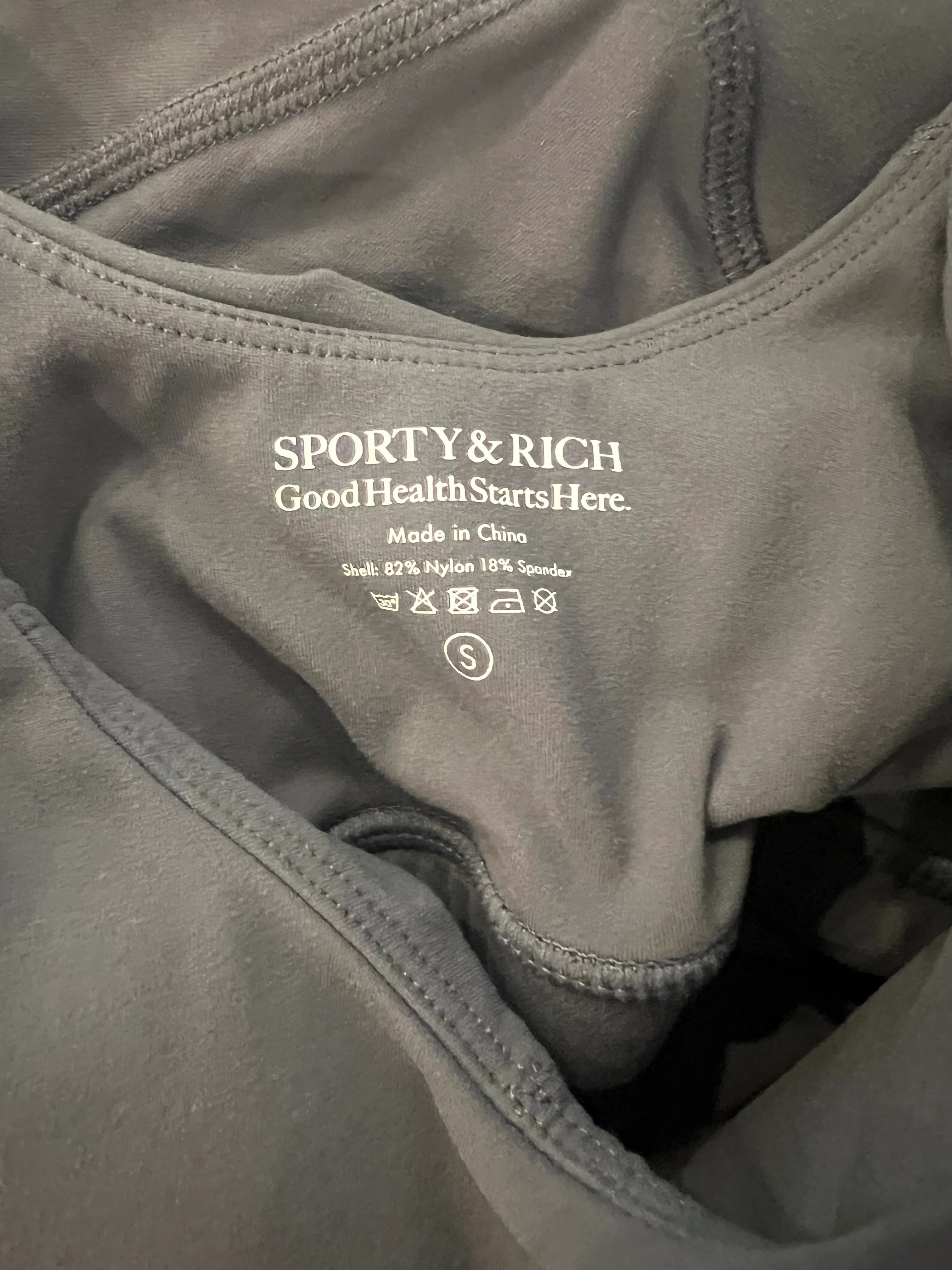 Sporty and Rich Grey Top and Biker Shorts Set with White Printed Logo Detail Size S (UK 8) RRP £160 - Image 15